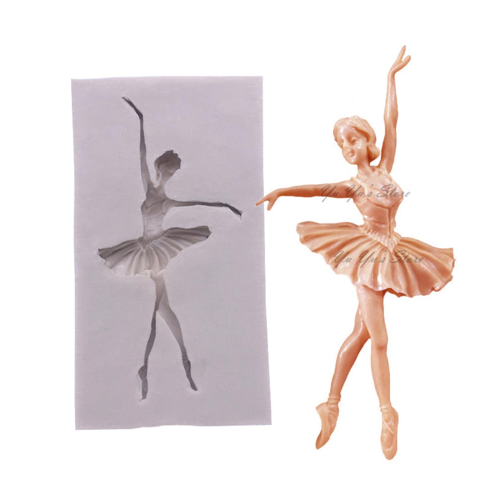 Dancing Girl Ballet Dancer Chocolate & Fondant Molds - Silicone Baking Molds for Cupcakes, Cakes, Candy Making - Perfect for Birthday Parties, Wedding Decorations & DIY Baking Projects