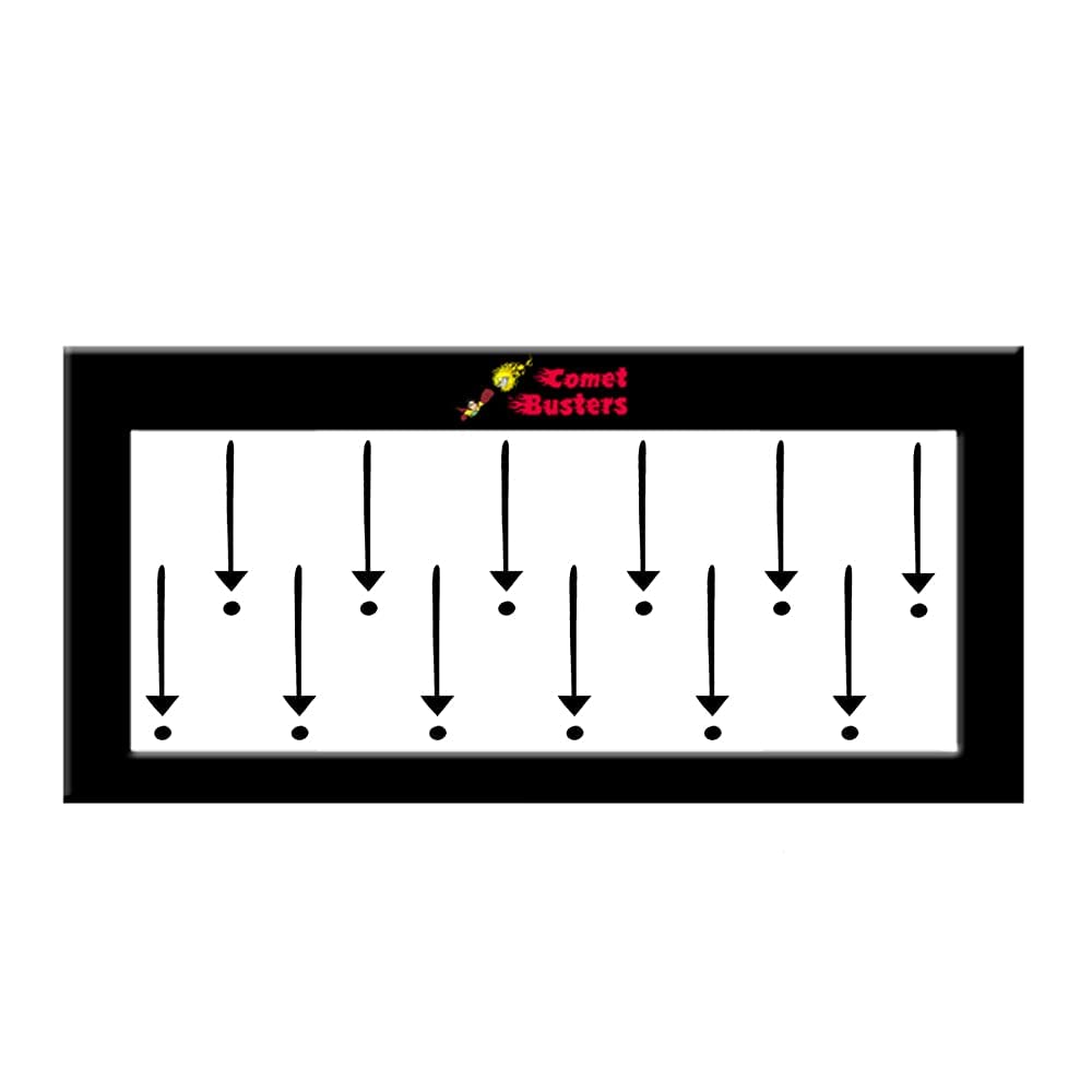 Comet Busters Black Arrow Bindis with Black Dot (BV1173) - Indian Forehead Jewelry for Festivals, Weddings & Special Occasions
