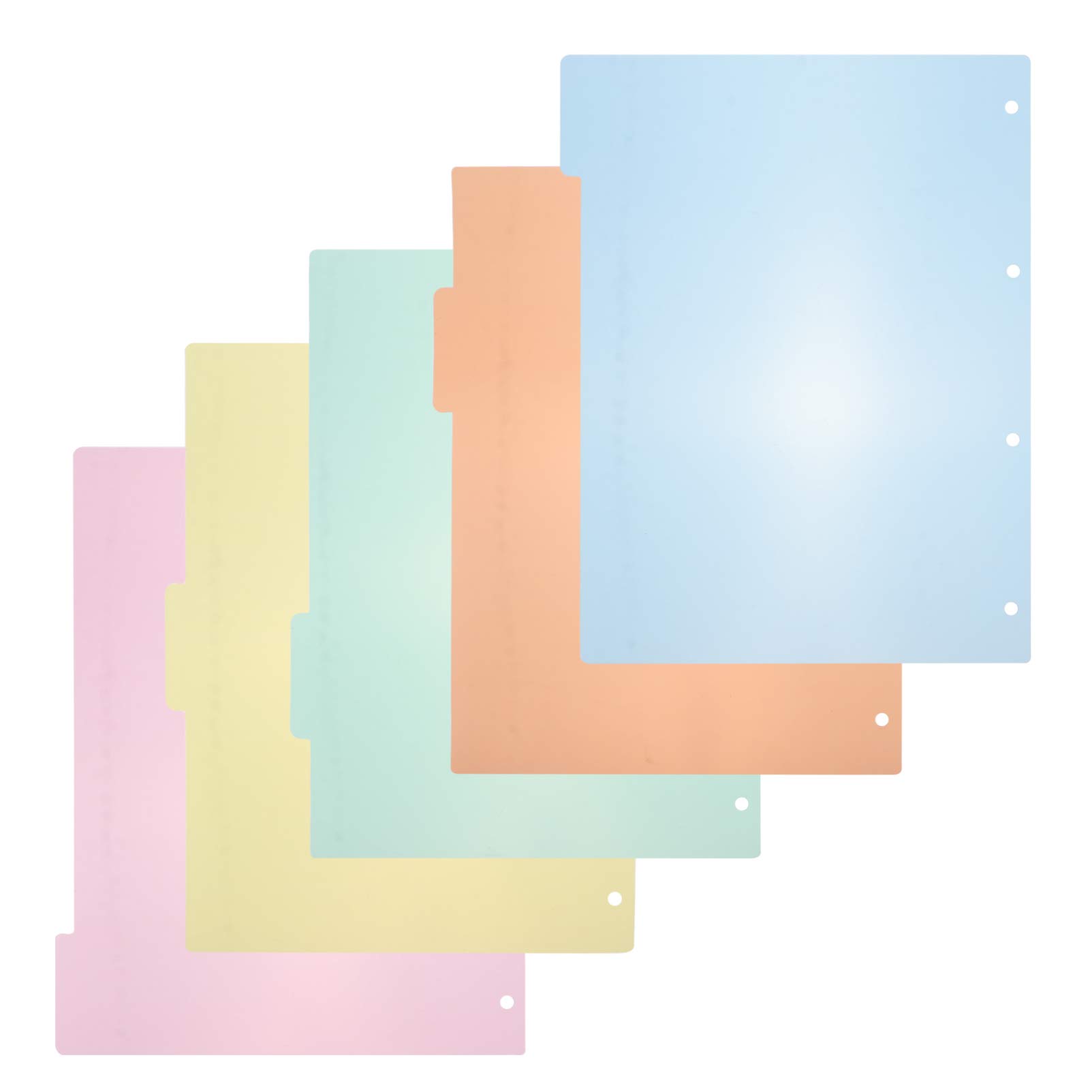 NUOBESTY 10pcs A4 Binder Dividers - Colorful Plastic Organizer Tabs for School & Office Supplies - Perfect for Document Filing & Organization