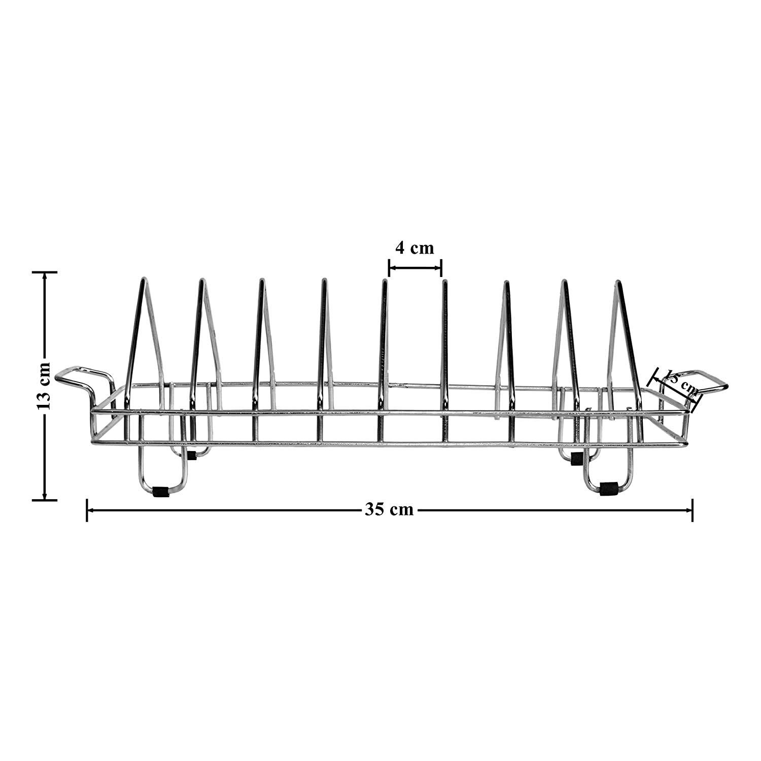 Premium Stainless Steel Dish Rack & Plate Holder - 10 Plate Capacity - Kitchen Organizer for Plates, Lids & Utensils - Durable Space-Saving Storage for Countertop or Cabinet - Ideal for Home, Restaurant & Commercial Kitchens
