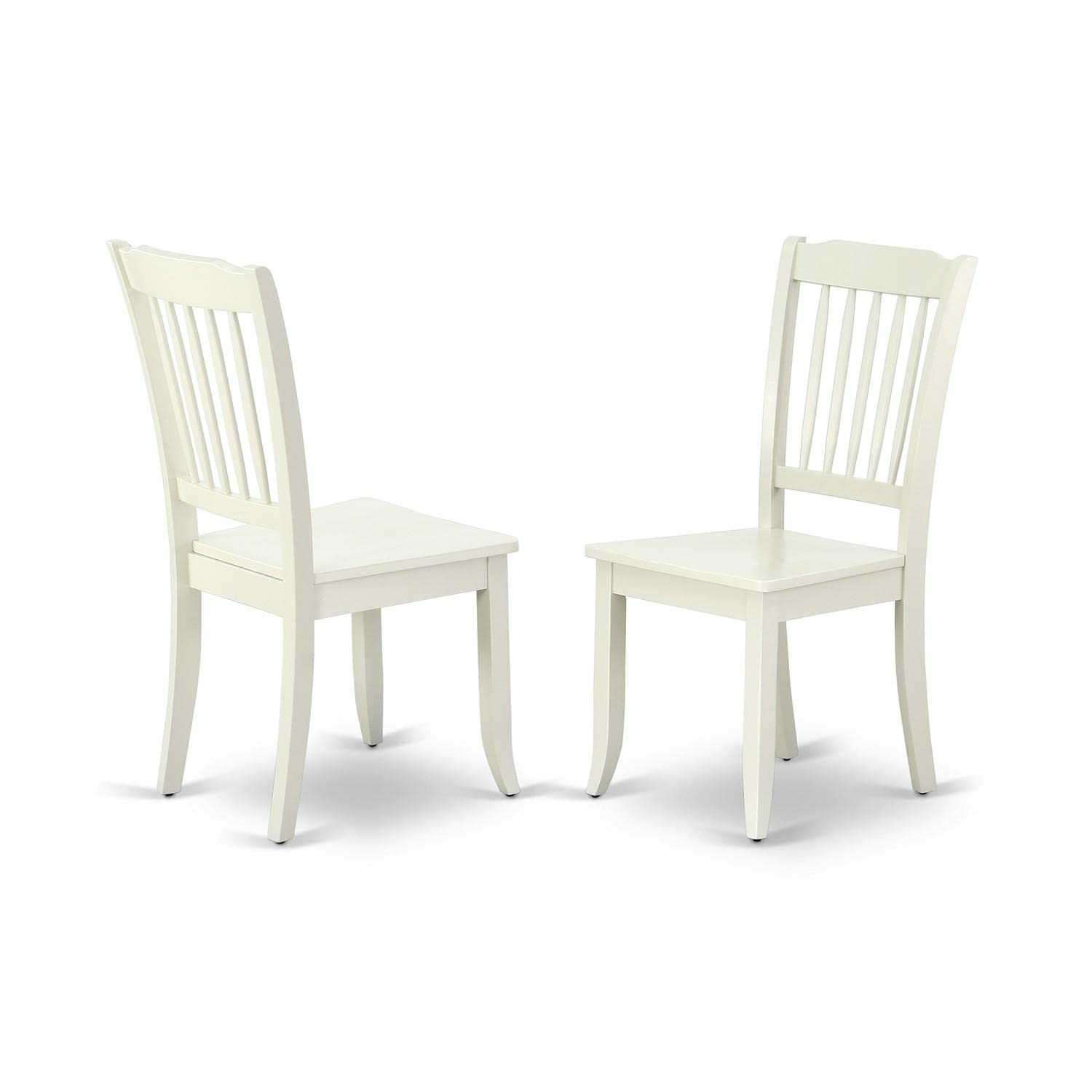 East West Furniture OXDA3-LWH-W 3-Piece White Linen Dining Set - 36x36 Inch Square Wood Table & 2 Chairs - Perfect for Small Kitchen, Breakfast Nook or Apartment Dining Area