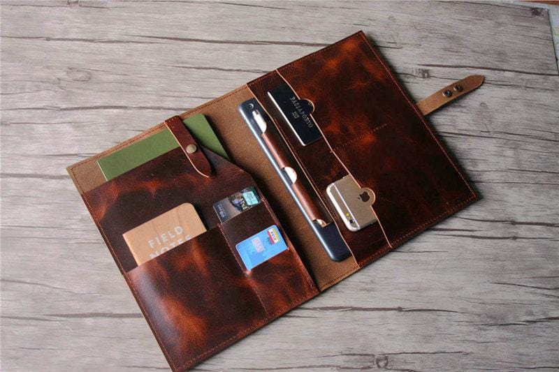 Premium Embossed Leather Laptop Sleeve for Dell - Durable Protection for MacBook, Work & Travel