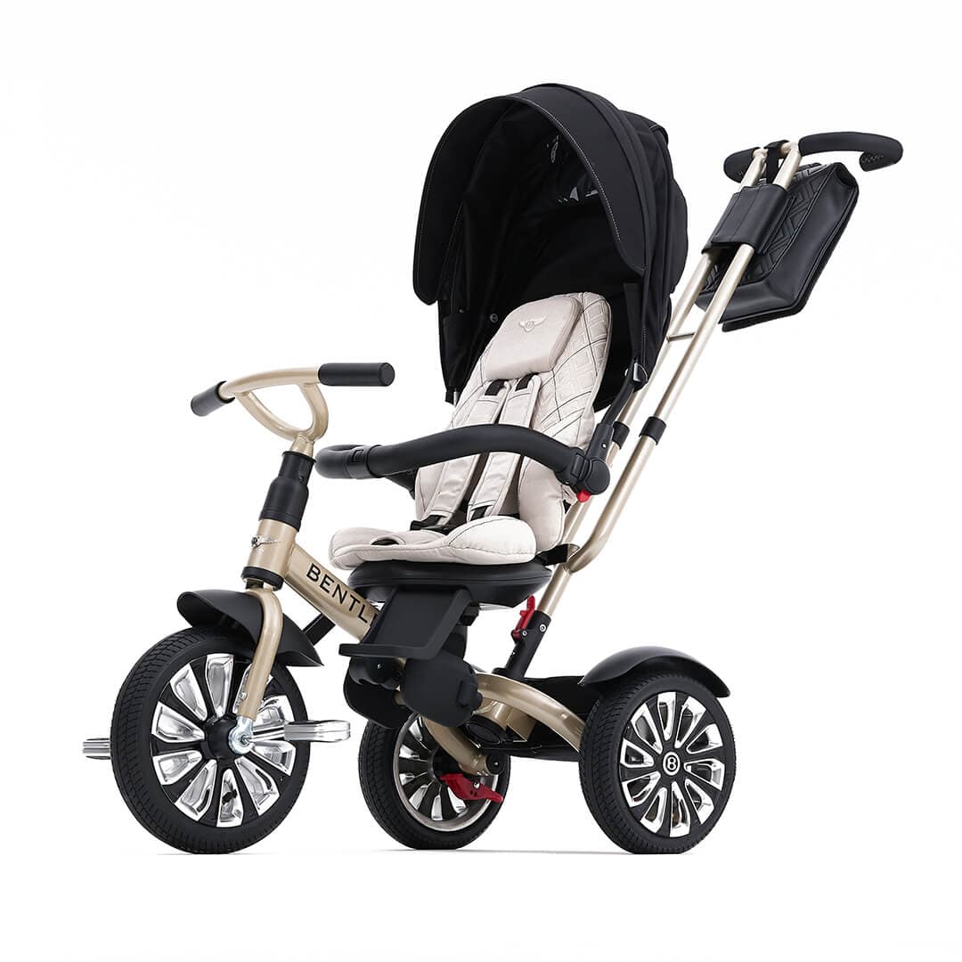 Bentley 6-in-1 Convertible Baby Tricycle with Parent Push Handle - Toddler to Kids Trike for Indoor & Outdoor Play, Park Rides, and Family Walks