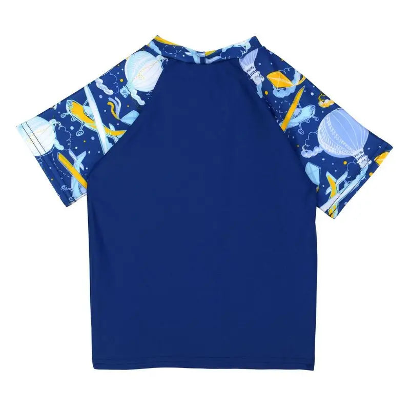 Boys' Rashguard Swim Shirt - UPF 50+ Sun Protection, Quick Dry, Short Sleeve Swim Top for Kids - Perfect for Beach, Pool & Water Sports Activities