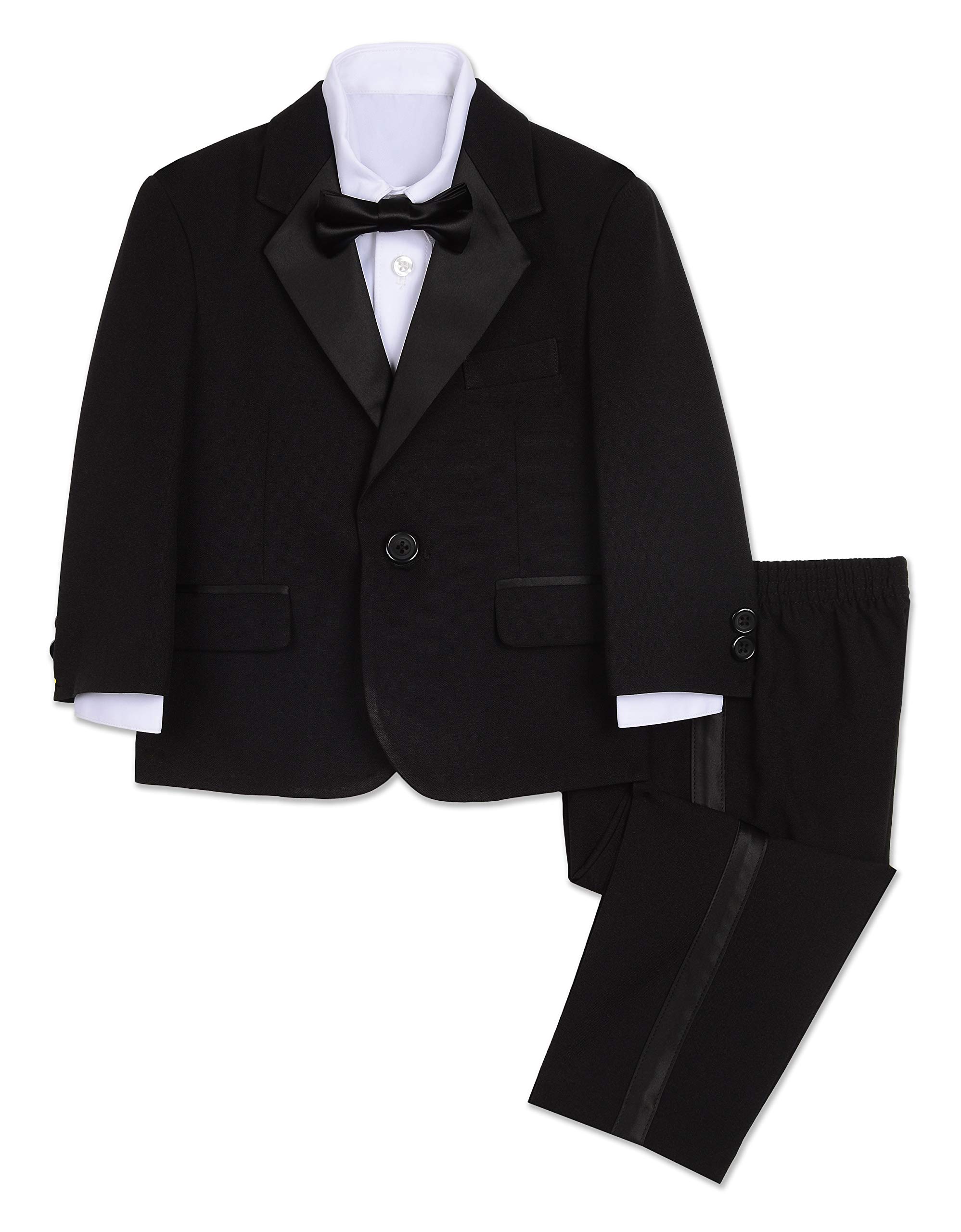 Nautica Baby Boys 4-Piece Formal Tuxedo Set - Dress Shirt, Bow Tie, Jacket & Pants for Weddings, Parties & Special Occasions