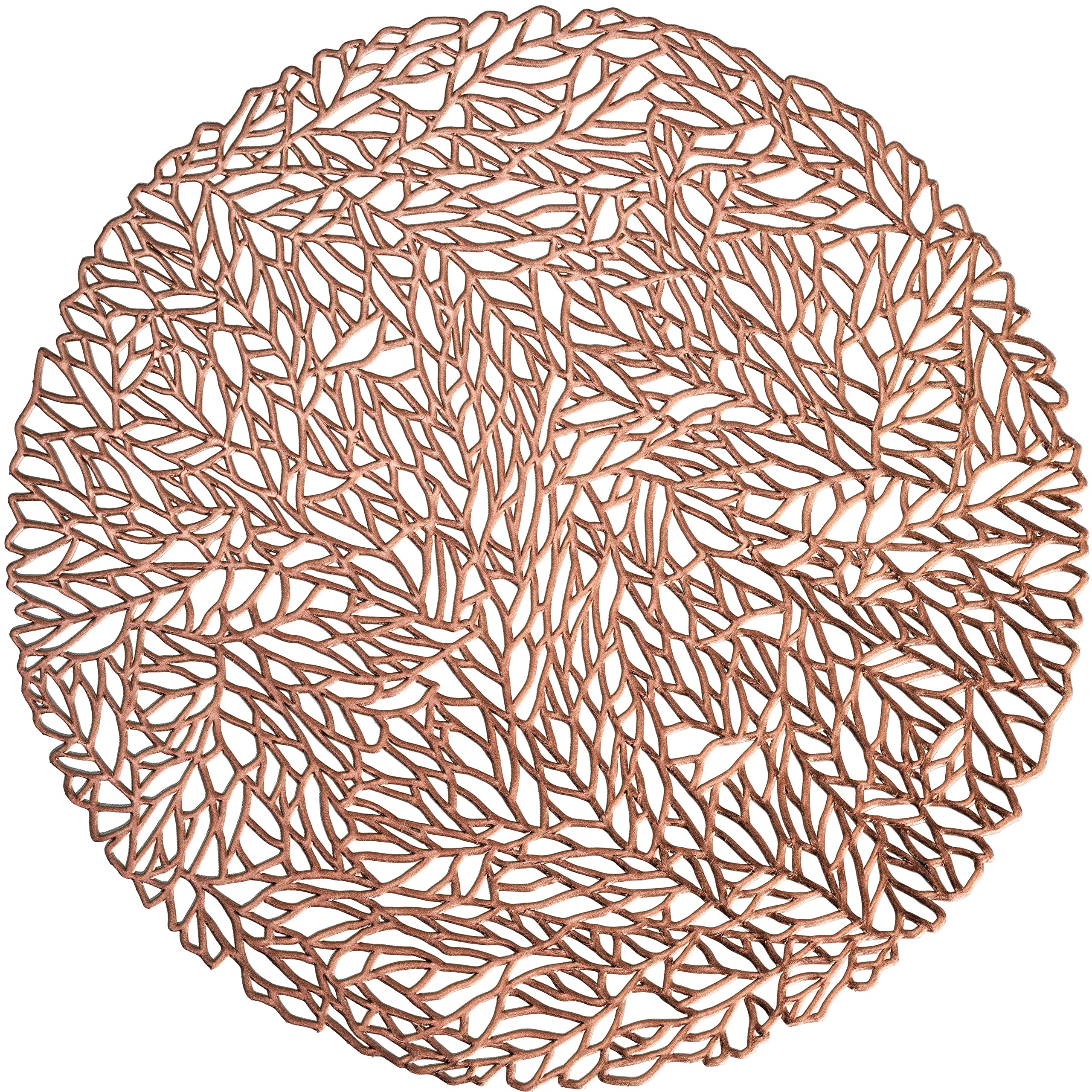 120-Pack Pressed Vinyl Metallic Placemats - Rose Gold Wedding Table Decor, Spring Party Centerpiece for Dining Table, Buffet & Special Events