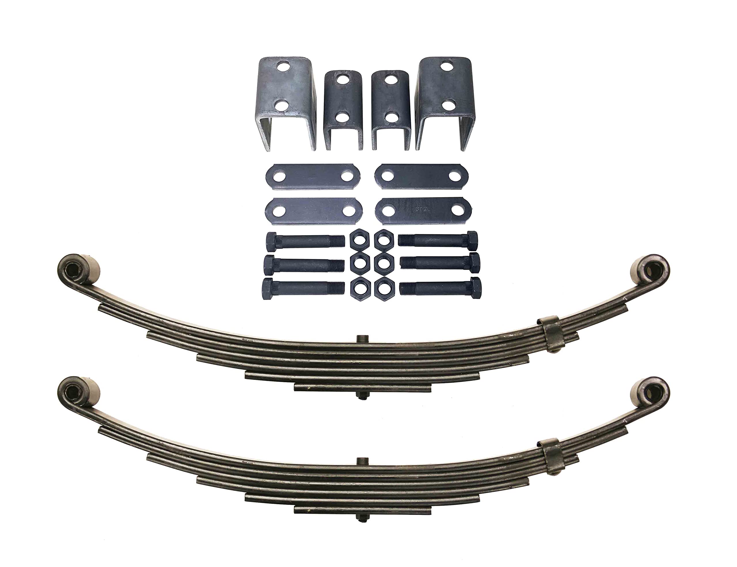 LIBRA 7000# 7k Single Trailer Axle Suspension Kit with 3500# Leaf Springs Hanger Kit - Heavy Duty Towing Solution for Boat Trailers, Utility Trailers & RV Campers
