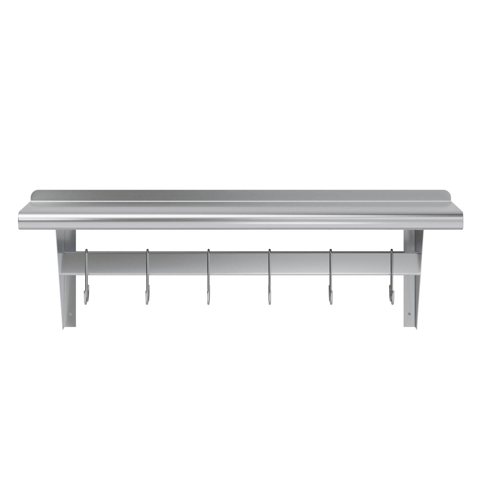 AmGood 36 Inch Long 12 Inch Deep Stainless Steel Wall Mounted Pot Rack with Shelf | NSF Certified | Kitchen Organization & Space Saving Storage for Cookware, Utensils & Spices
