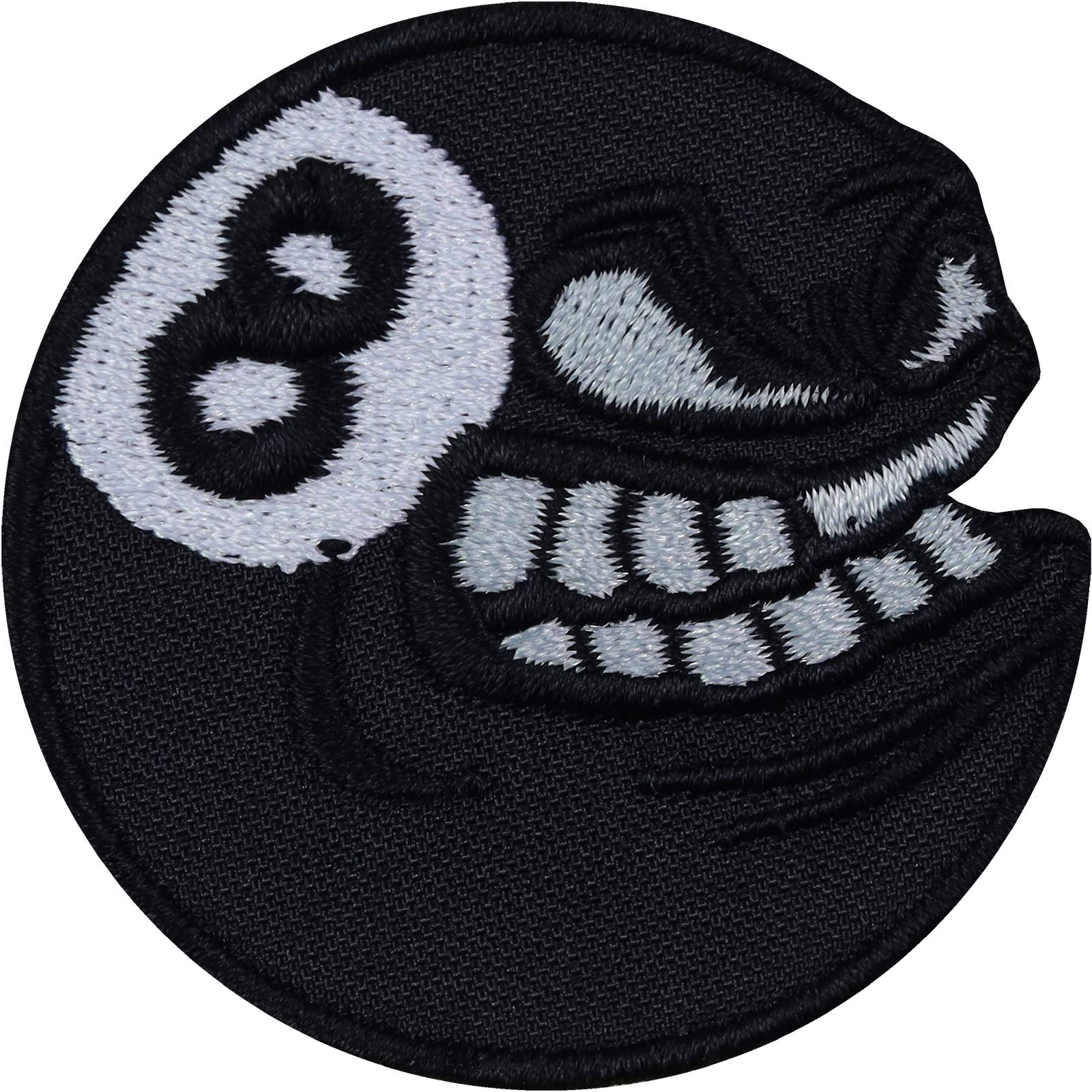 Angry Balls Billiard Iron On Patch - Smiley Sew On Applique for Pool Players, Sports Fans & Pets (1.96x1.96 Inch) - Perfect for Jackets, Jeans, Hats & Backpacks - Great Gift for Billiard Enthusiasts & DIY Craft Projects