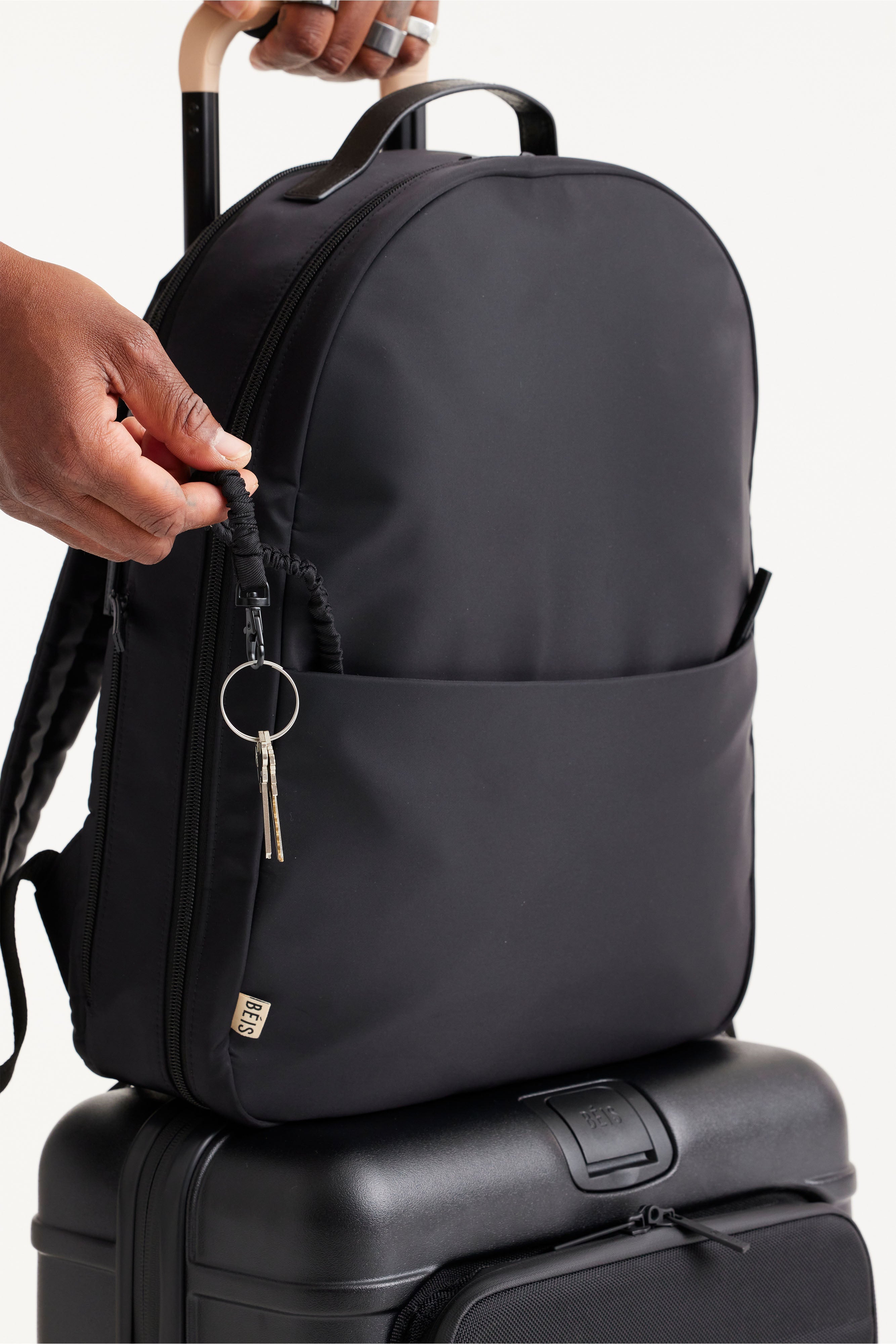 Premium Black Commuter Backpack for Men & Women - Waterproof Laptop Backpack with USB Charging Port - Ideal for Work, Travel & Daily Use