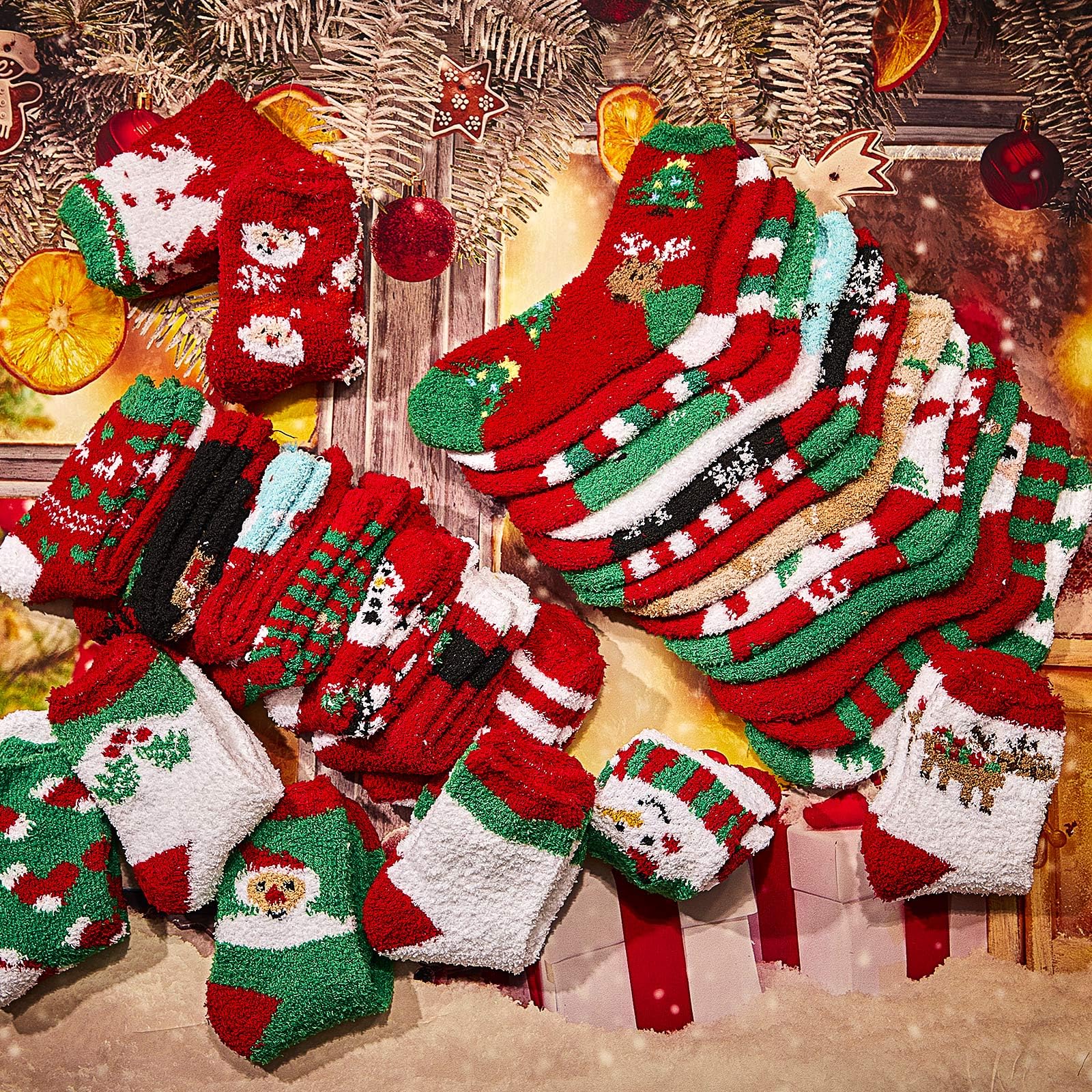 150 Pairs Christmas Socks Bulk Pack - Cozy Fuzzy Slipper Socks for Women, Colorful Novelty Winter Gifts (Xmas, New Year) - Perfect for Holiday Parties, Stocking Stuffers & Winter Comfort