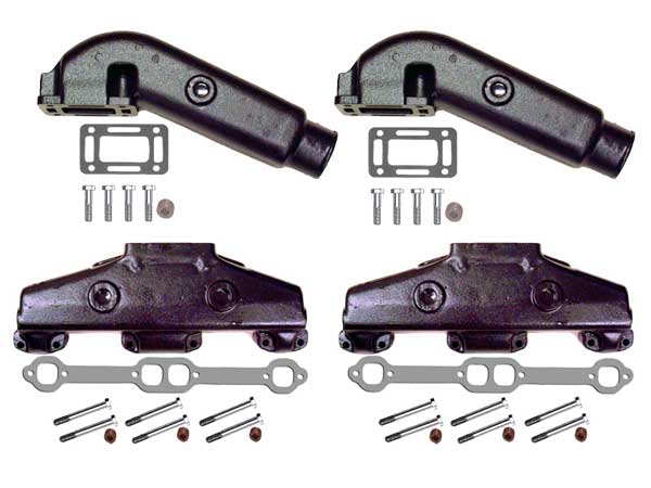 BARR Indmar Marine Exhaust Manifold Kit for GM 305 5.0L & 350 5.7L V8 Engines - 3 Inch Outlet - Perfect for Boat Engine Repairs and Performance Upgrades