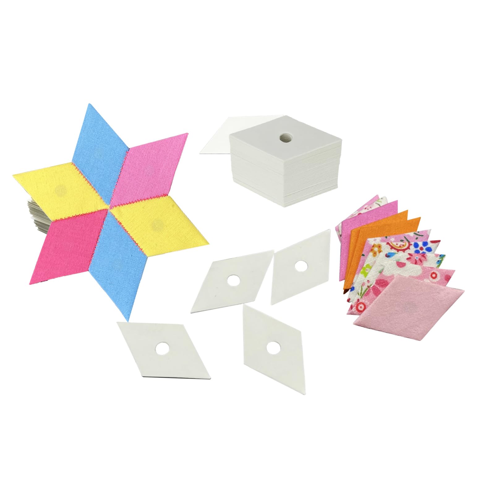 300pcs 1 Inch Diamond 60 Degrees Paper Piecing Templates for Quilting, DIY Sewing & Craft Projects - Perfect for English Paper Piecing, Hexagon Quilts and Patchwork Designs