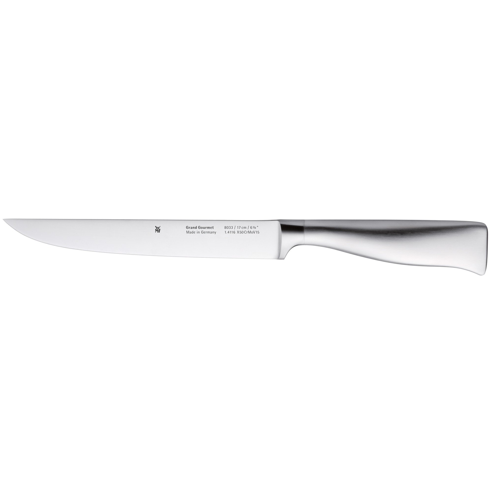WMF Grand Gourmet Carving Knife - 29.5cm Total Length, 17cm High-Performance German Forged Steel Blade with Stainless Steel Handle - Perfect for Slicing Roasts, Turkey & Holiday Meats