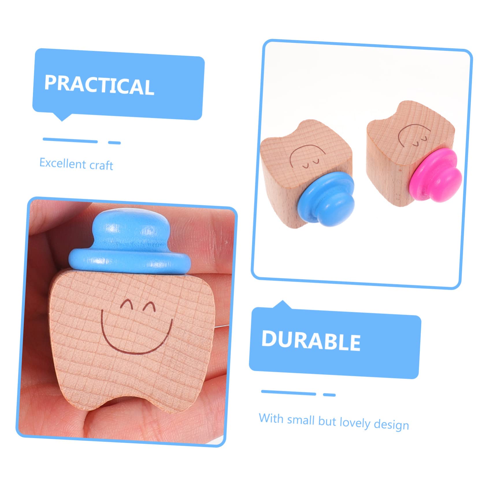 BIUDECO 2 Sets Wooden Baby Teeth Keepsake Box - Newborn Tooth Holder Organizer, Baby Shower Gift & Memory Case (4pcs x 2) - Perfect for Storing First Teeth, Baby Milestones & Special Memories