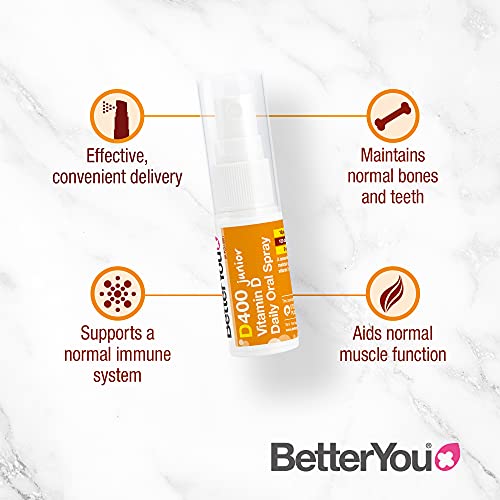 BetterYou D400 Junior Vitamin D Oral Spray for Kids - 100 Doses | Supports Immune System & Bone Health | Easy-to-Use Daily Supplement for Children's Wellness