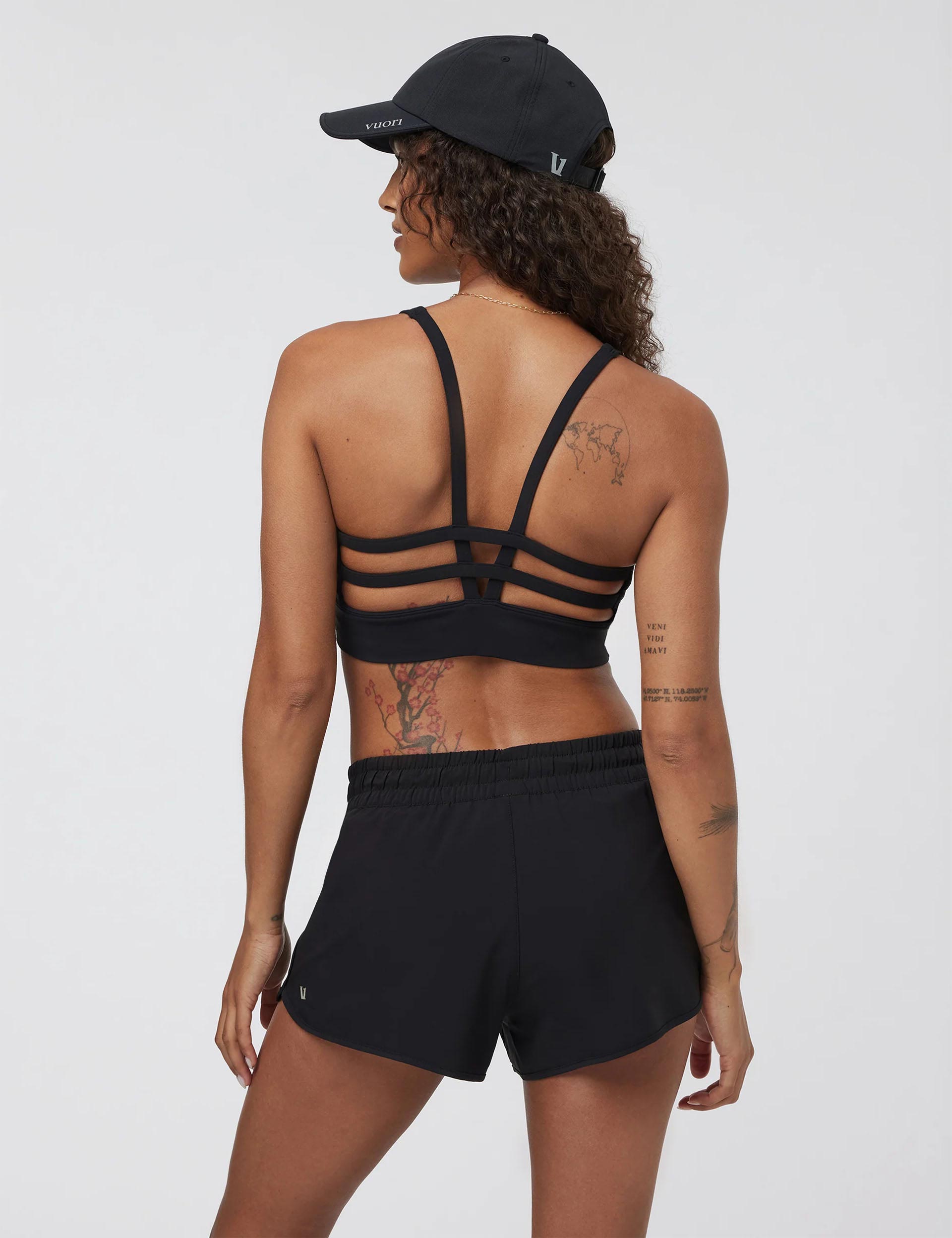 Yosemite Longline Bra for Women - Comfortable & Supportive Black Sports Bra - Perfect for Yoga, Running & Workouts