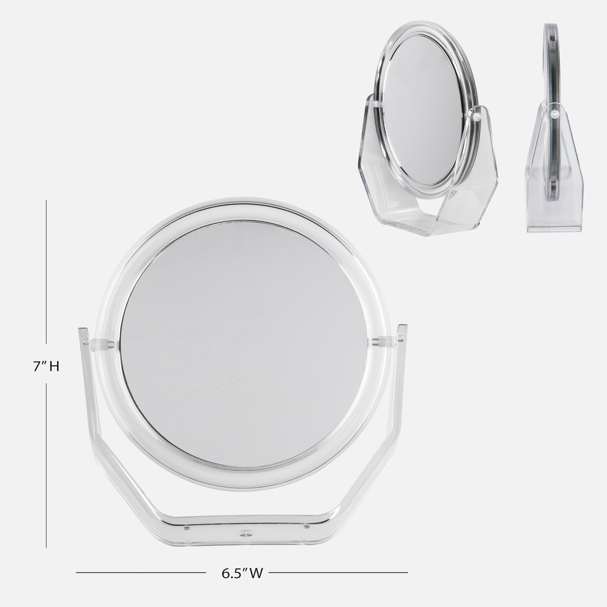 Conair 5X Magnifying Makeup Mirror with 1X Side - Perfect for Bathroom Vanity & Travel - Ideal for Makeup Application, Skincare, and Grooming
