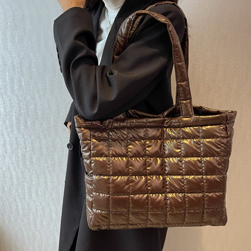 Stylish Winter Shoulder Bags for Women - Fashionable Plaid Handbag Purse - Perfect for Work, Travel & Daily Use