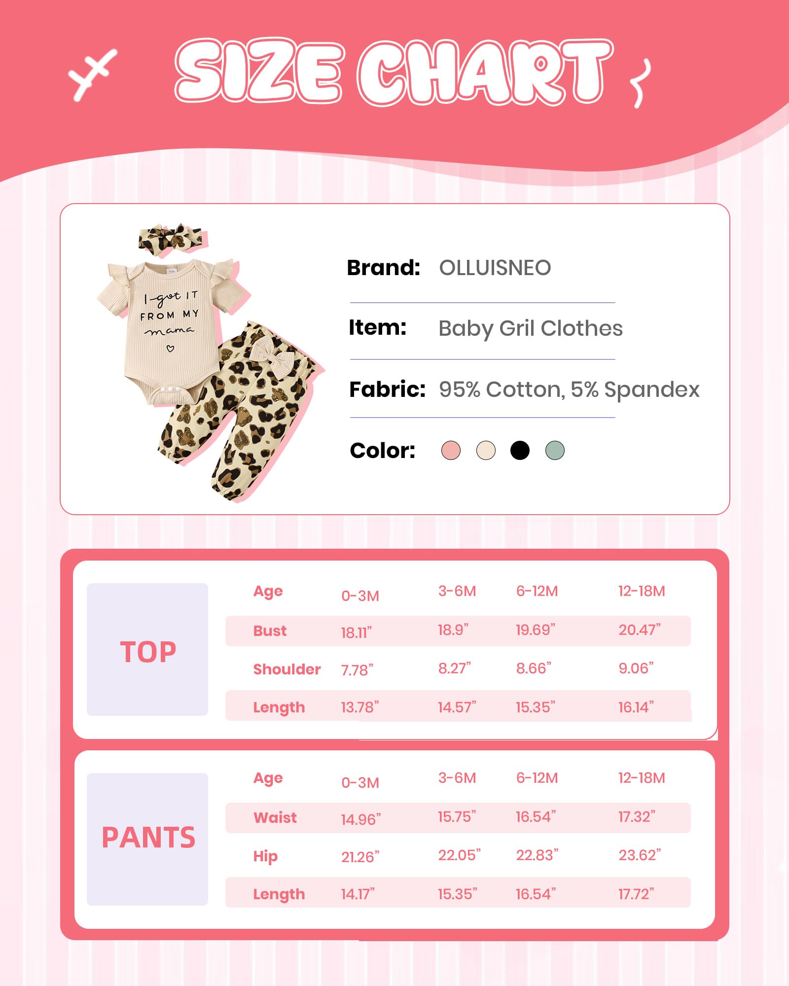 OLLUISNEO Newborn Baby Girl Clothes - Cute Floral Long Sleeve Romper & Pant Set for Infants | Soft & Warm Winter Outfits | Perfect for Fall & Winter Season, Holiday Photos, Family Gatherings & Daily Wear