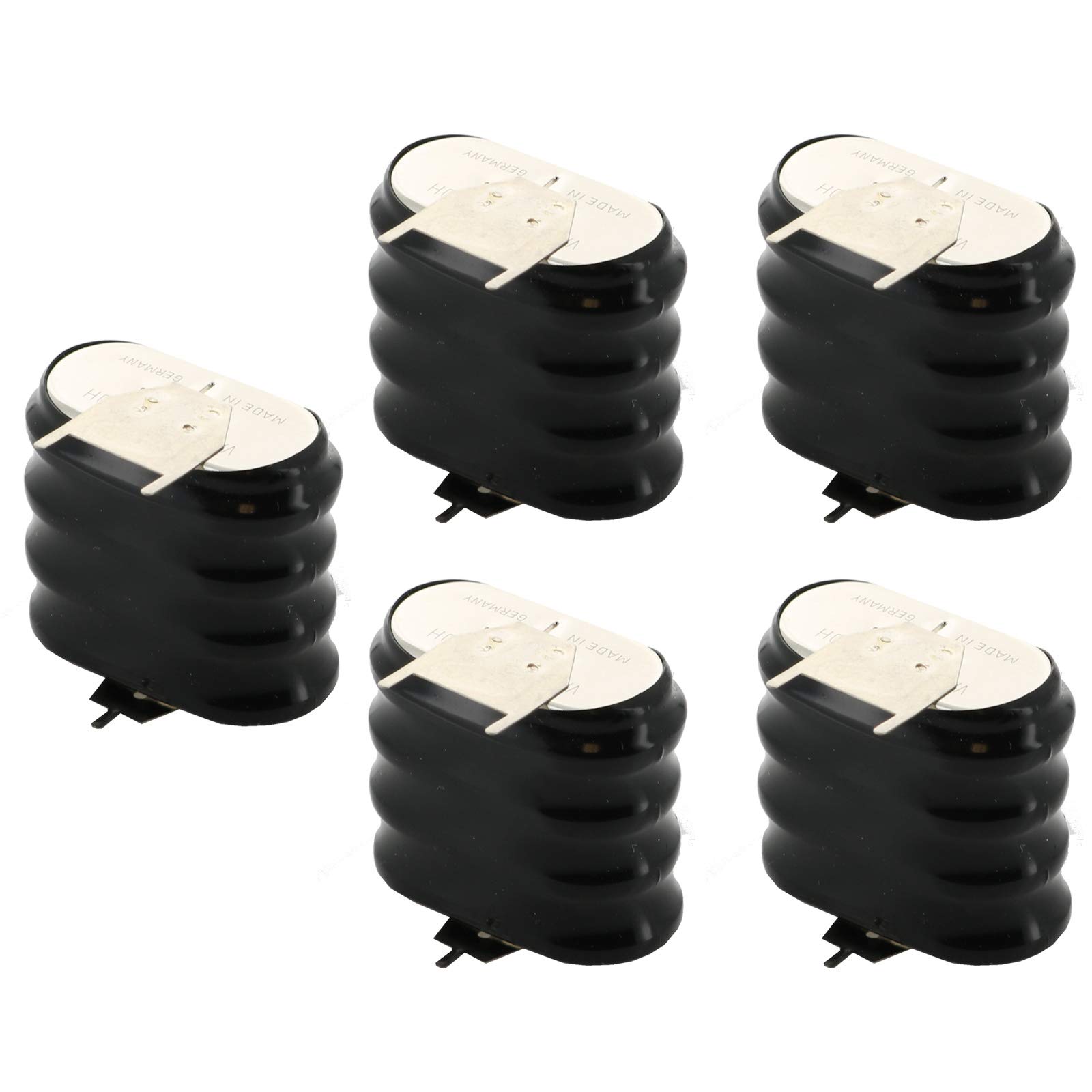 (5-Pack) 4/V150H 3-Pin 4.8V 150mAh NiMH Rechargeable Batteries with Genuine VARTA Cells - Compatible with Work Lights, LED Devices, GPS Trackers, Rechargeable Torchlights, Barcode Scanners & Hot Swap Notebooks - Long-Lasting Power for Outdoor, Office & Emergency Use