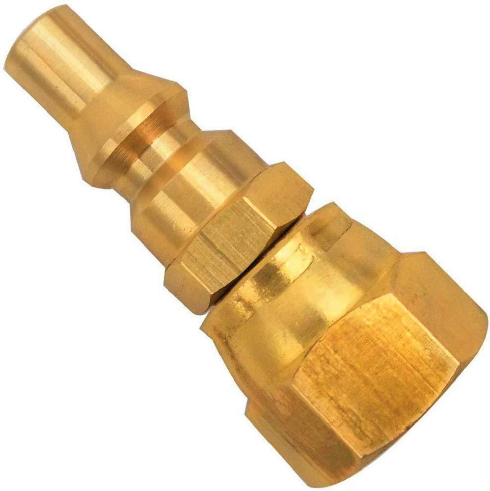 2Pcs Brass RV Propane Quick Connect Fitting - 1/4
