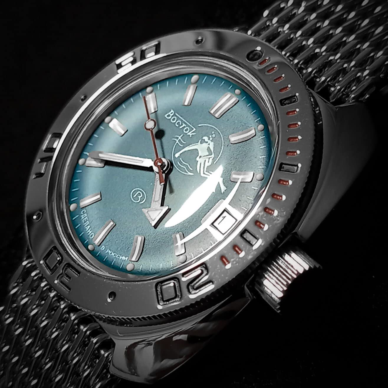 VOSTOK Scuba Dude Amphibian Automatic Diver Watch 200m WR for Men - Business & Casual Wear