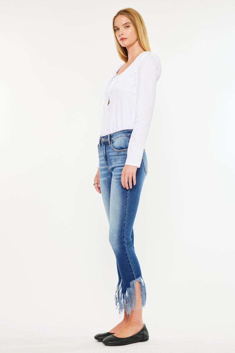 Audrina Mid Rise Ankle Skinny Jeans for Women - Stretch Denim Pants, Slim Fit, Comfortable Everyday Wear - Perfect for Work, Casual Outfits & Date Nights