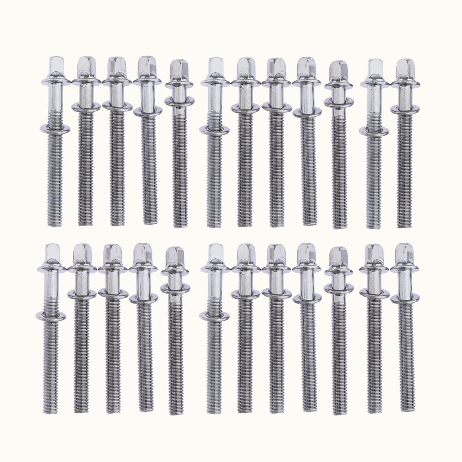24-Piece Drum Tension Rod Screw Set - Replacement Hardware for Snare & Bass Drum Heads - Perfect for Drum Maintenance & DIY Repair Kits
