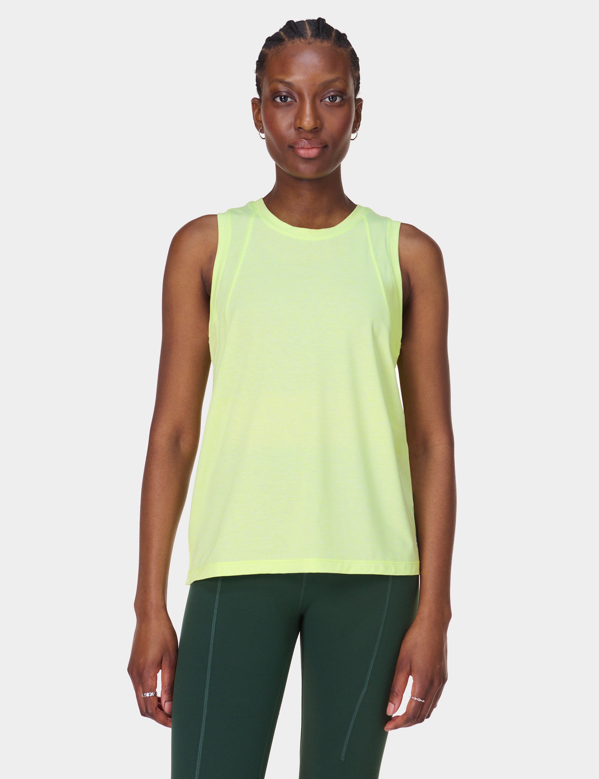 Soft Flow Studio Vest for Women - Lightweight Pomelo Green Cardigan for Layering, Yoga, and Casual Wear