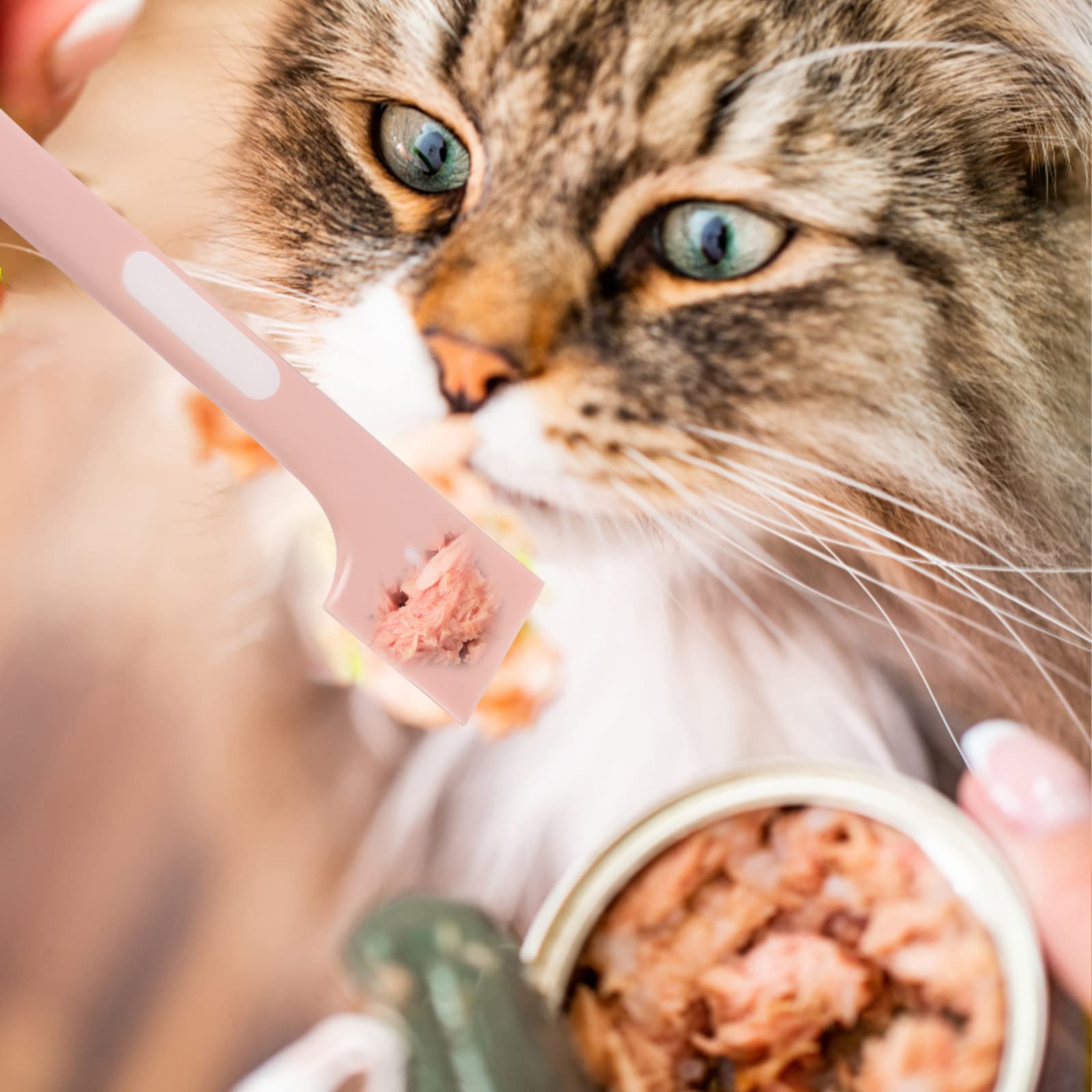 3PCS Silicone Pet Food Can Covers with Spoons - for Cat & Dog Wet Food Storage & Feeding