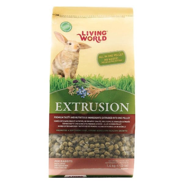 Premium Living World Extrusion Rabbit Food - High Fiber, Nutrient-Rich Pellets for Healthy Bunnies | Ideal for Indoor & Outdoor Pet Rabbits, Guinea Pigs & Small Animals