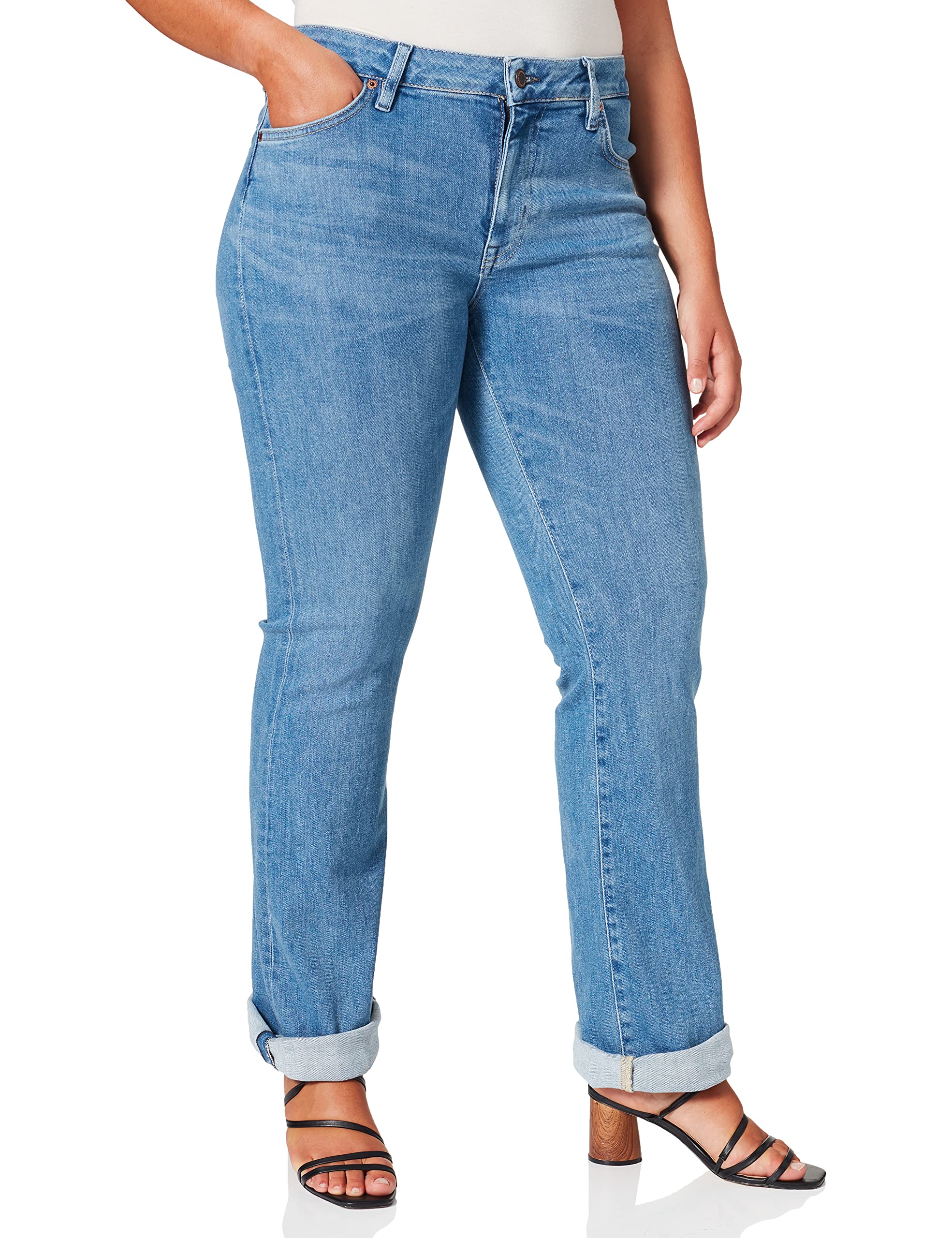 Superdry Women's Mid Rise Slim Flare Jeans with Zip & Button Closure - Stylish Stretch Denim Pants for Casual Outings & Night Out