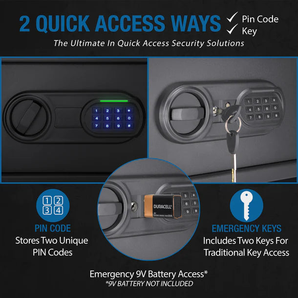 Barska AX13750 WardenLight LED Digital Keypad Safe - Secure Home & Office Safe for Cash, Jewelry, Documents - Ideal for Bedroom, Closet & Business Use