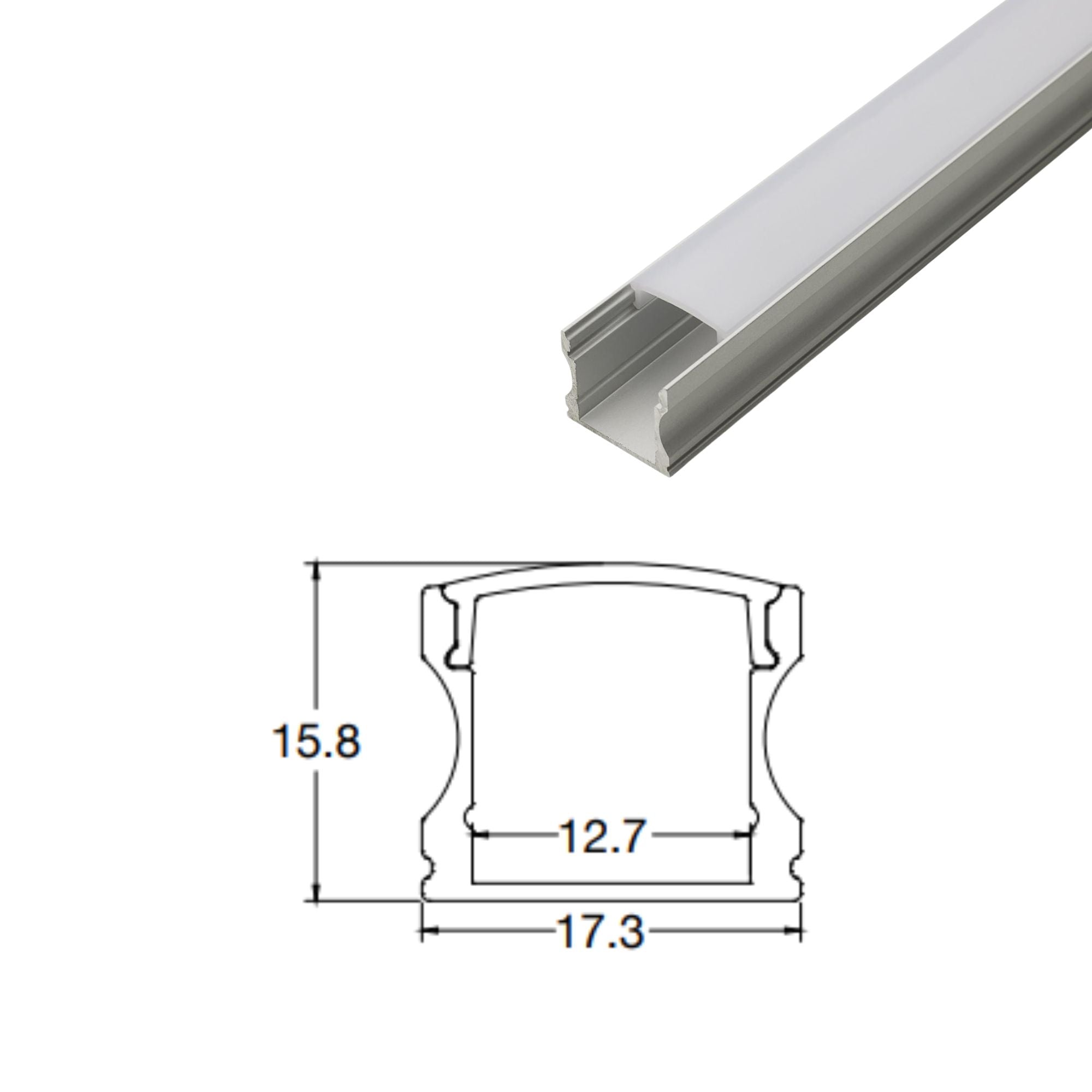 40 Inch Deep Aluminum Channel - Heavy Duty U-Shaped Metal Track for DIY Projects, Shelving & LED Light Strips - Pack of 5