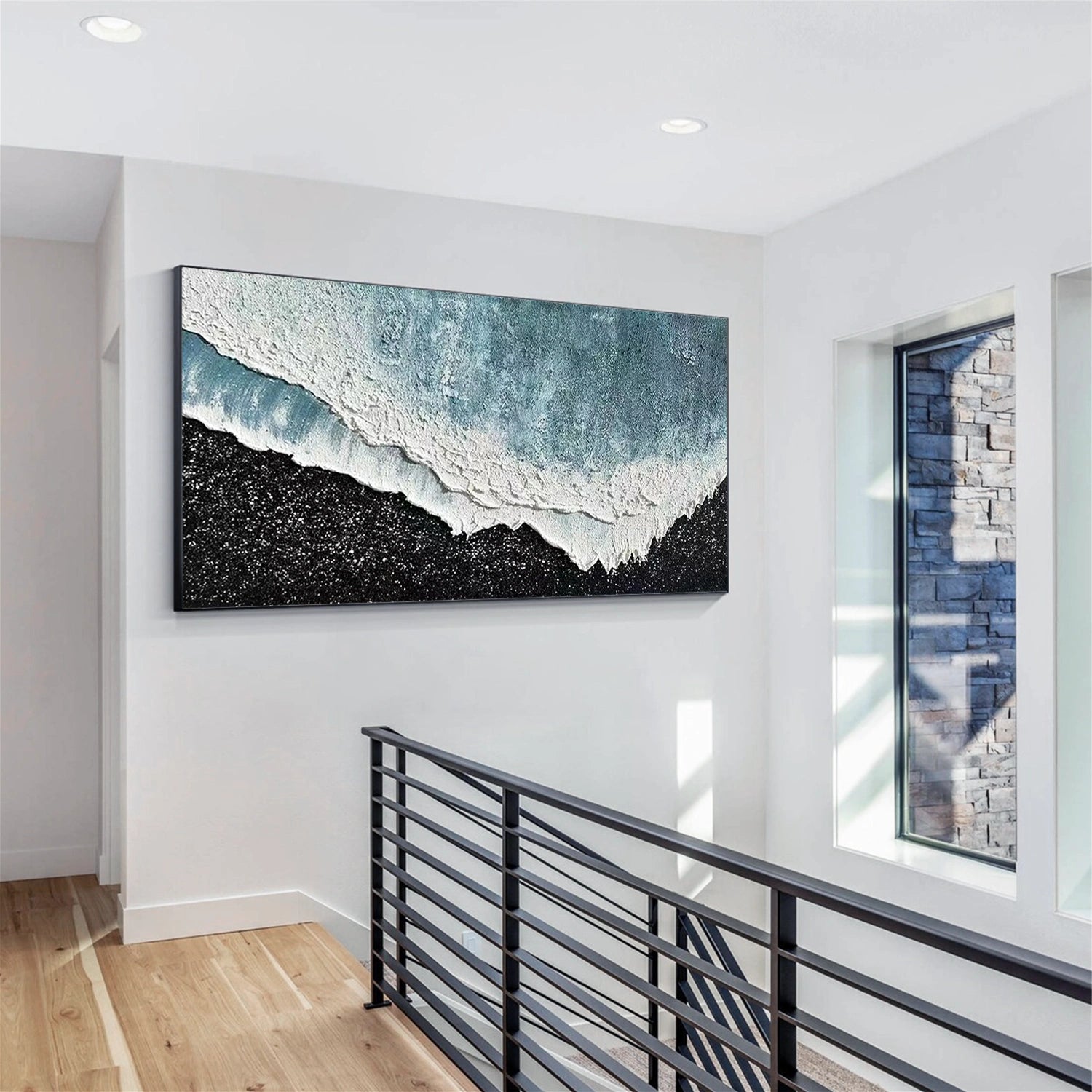 Ocean and Sky Painting #OS 046 - Stunning Seascape Wall Art for Home & Office Decor - Perfect for Living Room, Bedroom, or Beach House