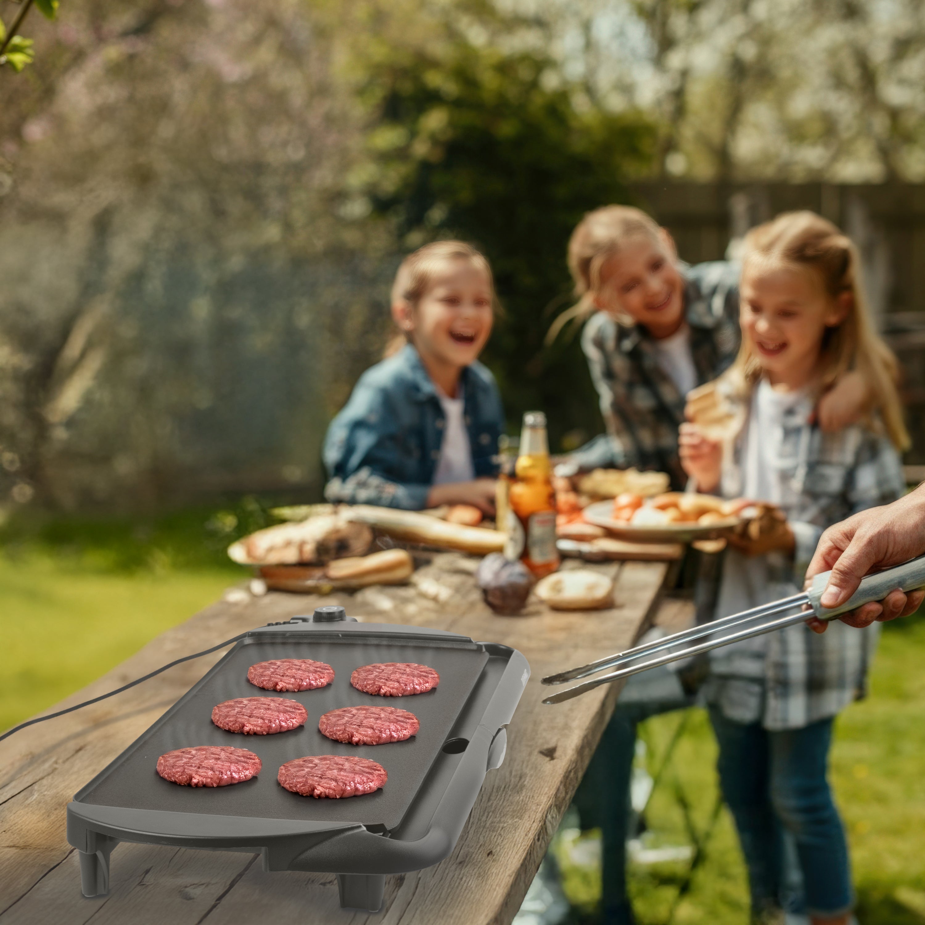 Duronic GP20 Electric Teppanyaki Grill - Indoor BBQ Grill with Non-Stick Surface, Large 52x27cm Cooking Area - Perfect for Parties, Family Gatherings & Asian Cuisine Cooking - Easy to Clean Tabletop Griddle Hot Plate