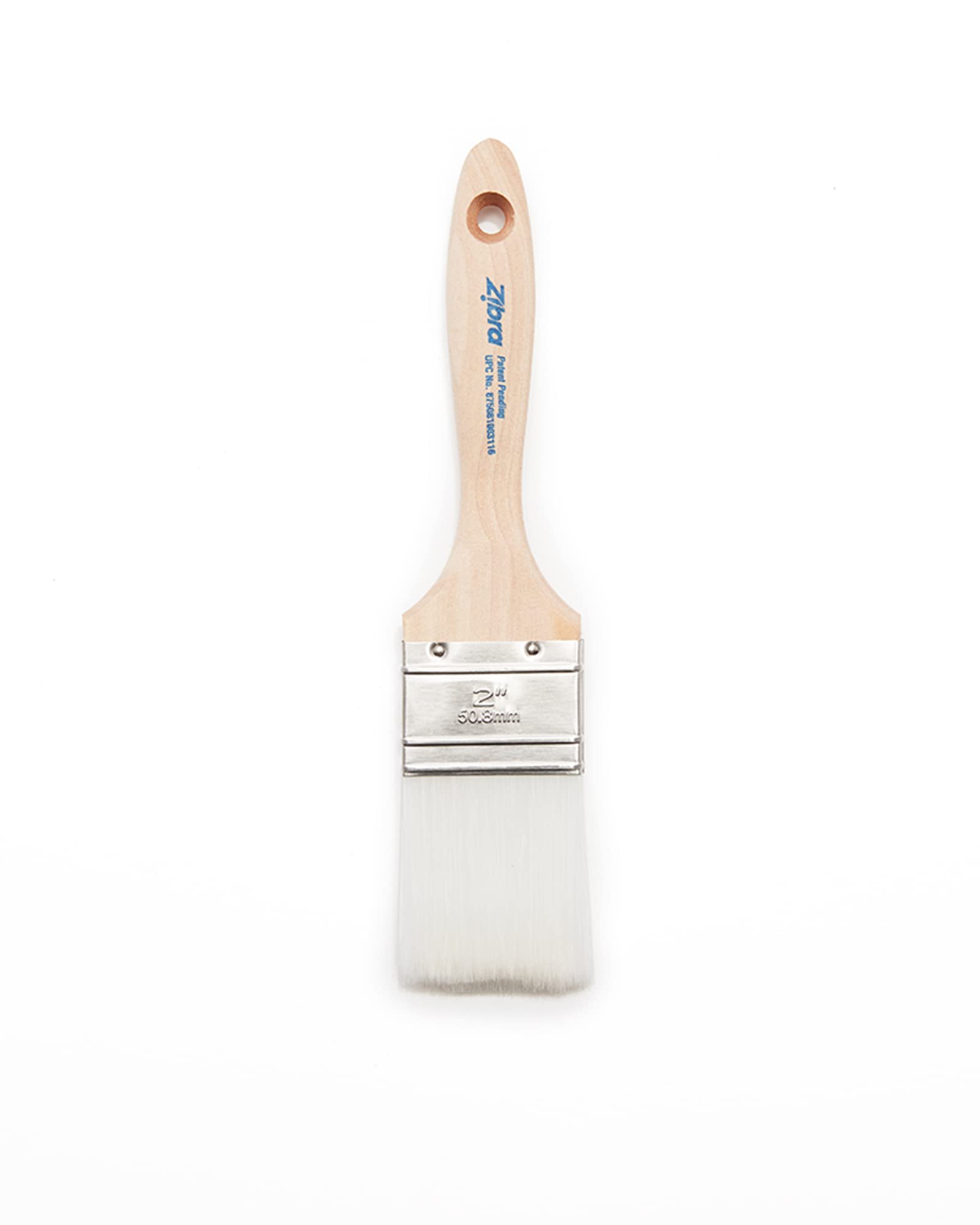 Zibra Professional All-Purpose Paint Brush - 2 Inch Chisel Edge for Walls, Trim, and Flat Surfaces - Premium White Paintbrush for Smooth Painting - Perfect for Home Improvement, DIY Projects, and Professional Use