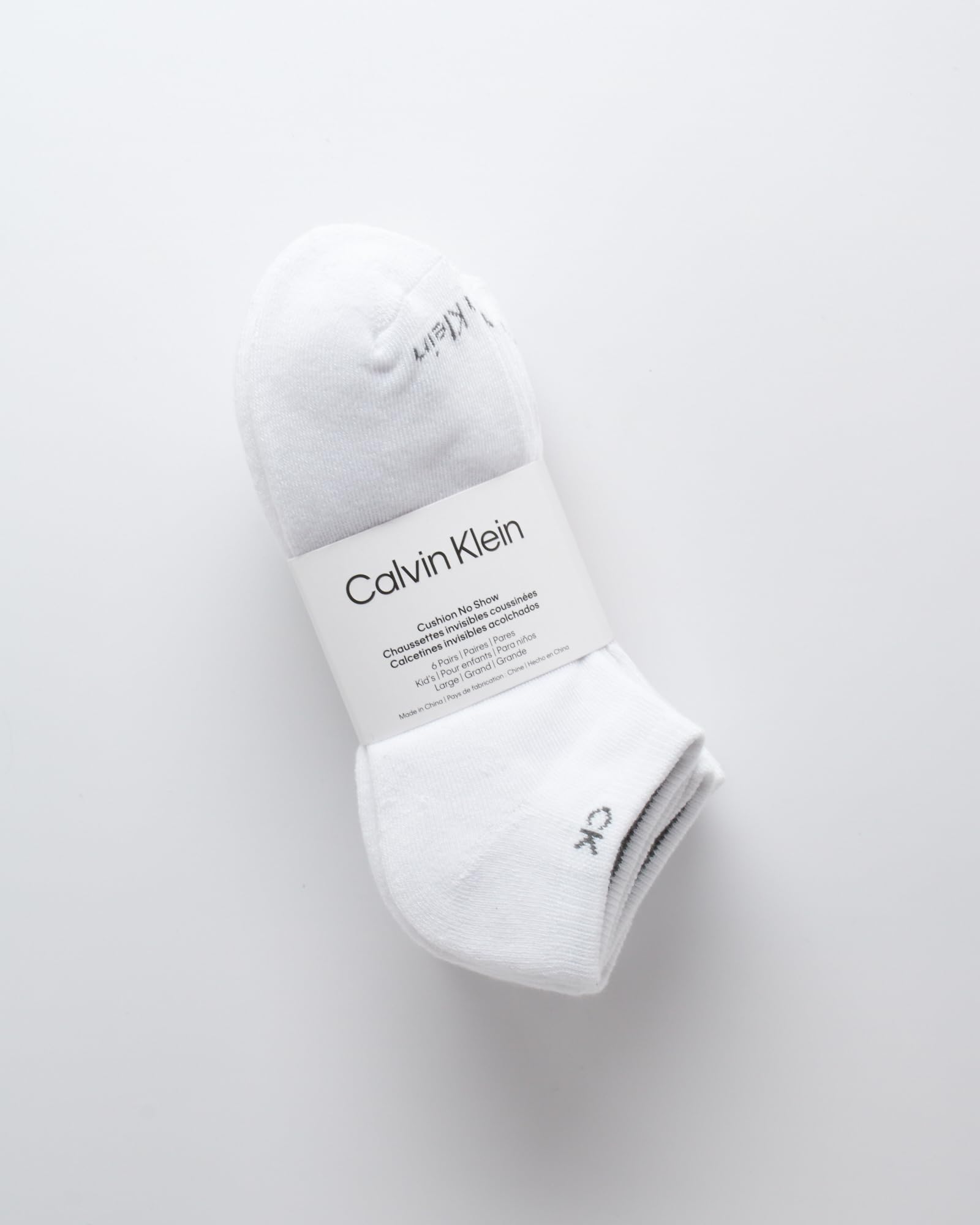 Calvin Klein Girls' No Show Ankle Socks 6-Pack - Soft Cushioned Comfort for School, Sports & Everyday Wear