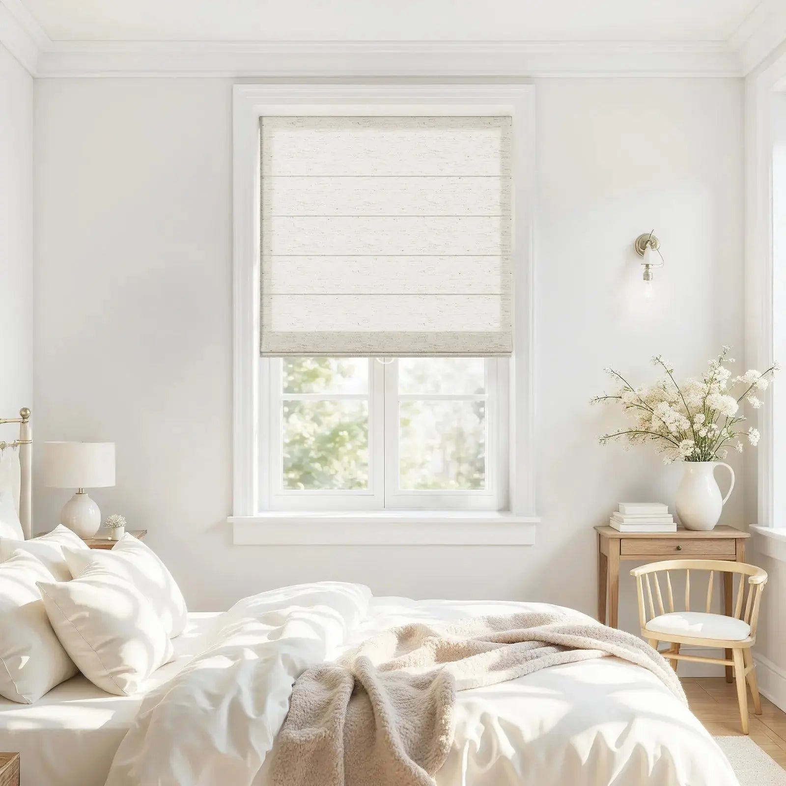 Alvin Motorized Blackout Roller Shade - Smart Home Window Treatment for Bedroom & Nursery (Remote Control, Noise Reduction, Light Blocking)