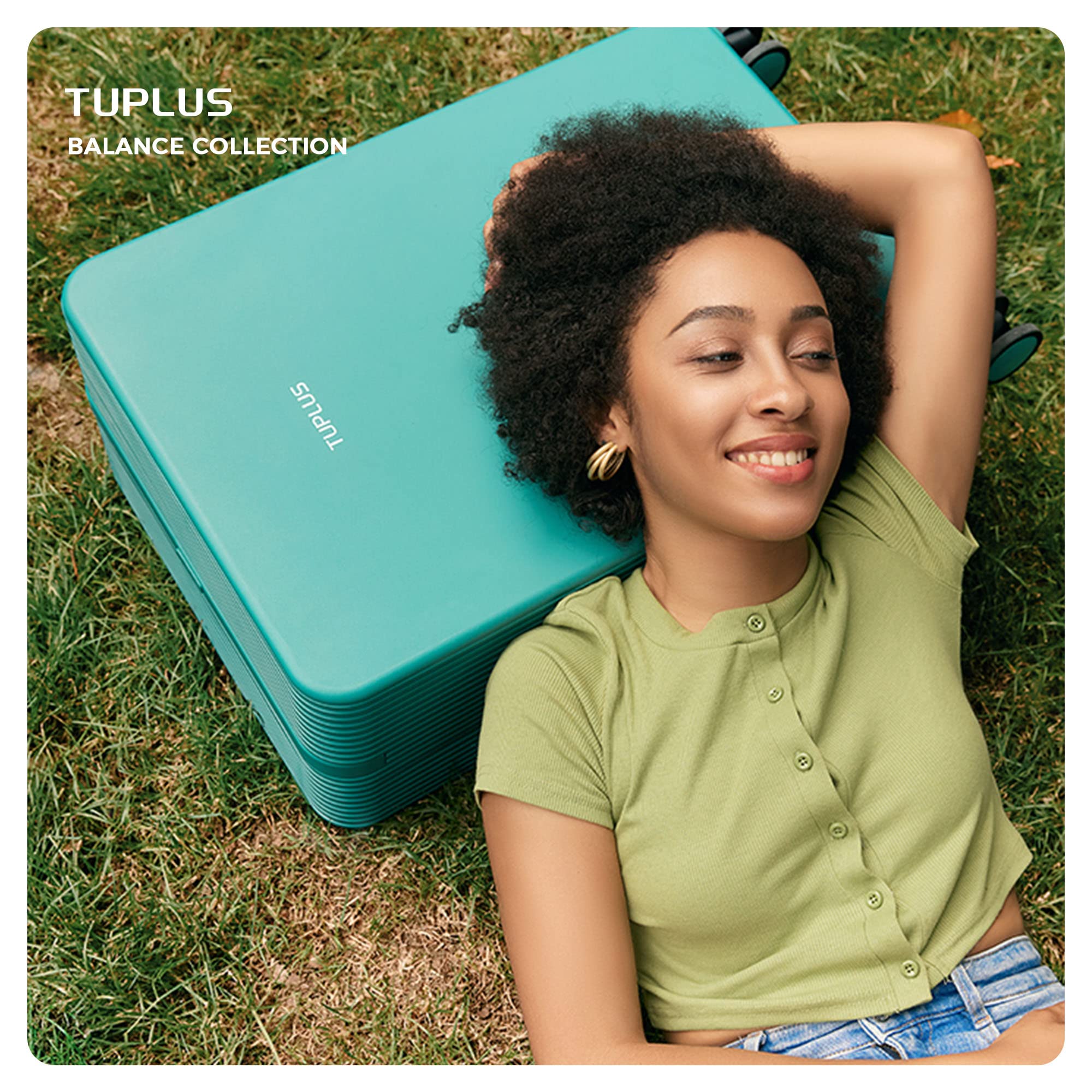 TUPLUS ABS Hard Shell Suitcase with 4 Spinner Wheels - Lightweight Check-in Luggage for Travel, Business Trips & Vacations | Balance Series