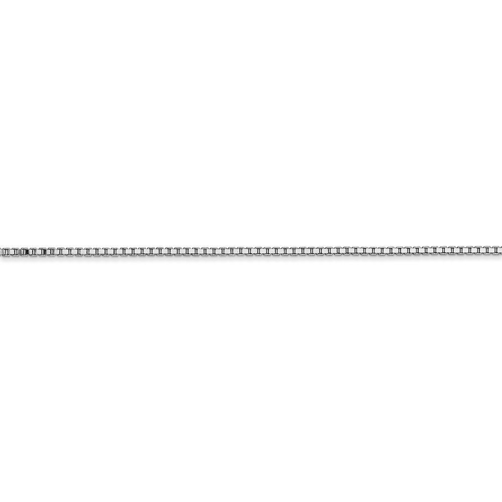 10K Solid White Gold 1.1mm Box Chain Necklace with Lobster Clasp - Elegant Jewelry for Women, Perfect for Daily Wear, Gifts & Special Occasions