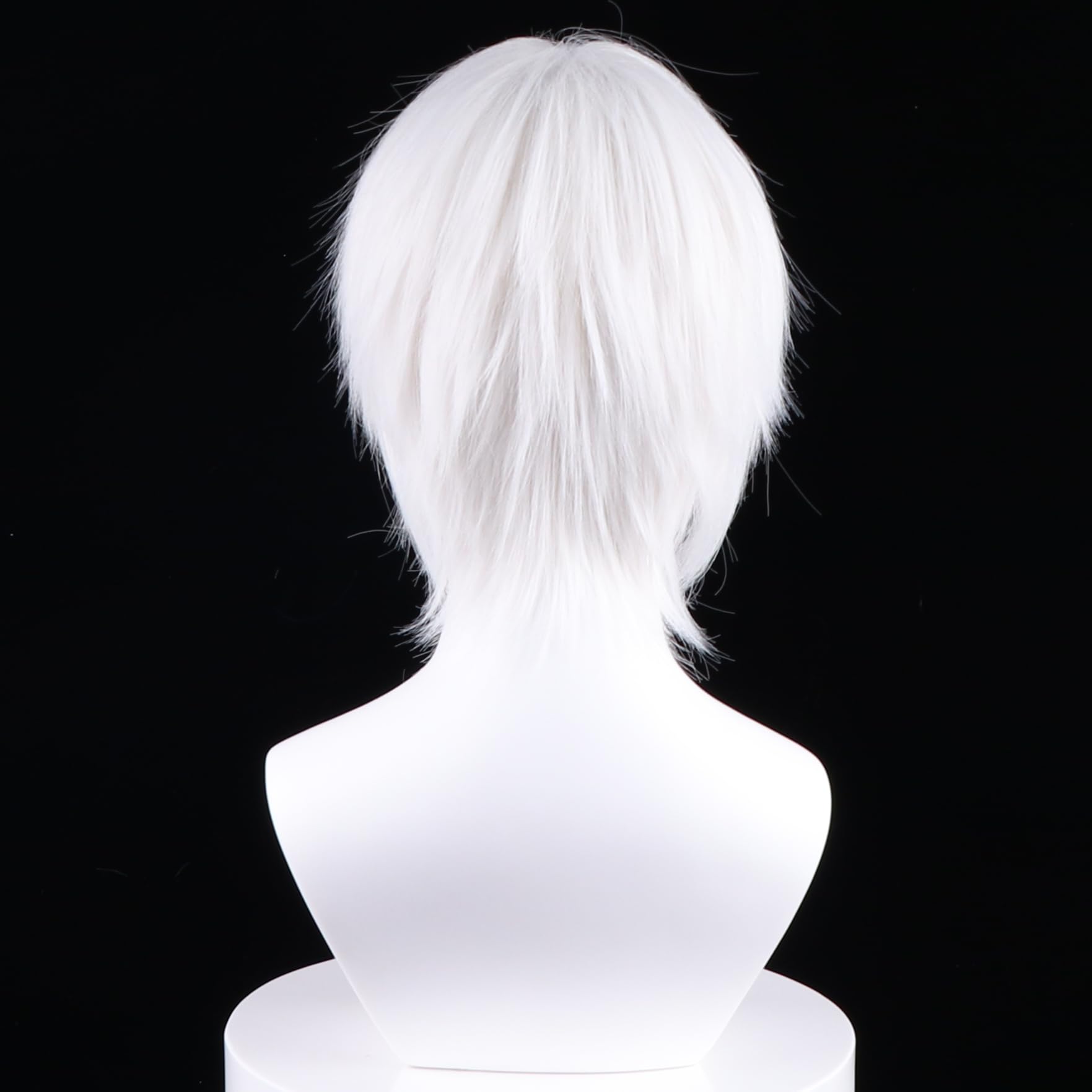 Anime Cosplay Wig - Silver White Synthetic Hair for Coser Costume & Party | Perfect for Anime, Comics, and Halloween Costumes