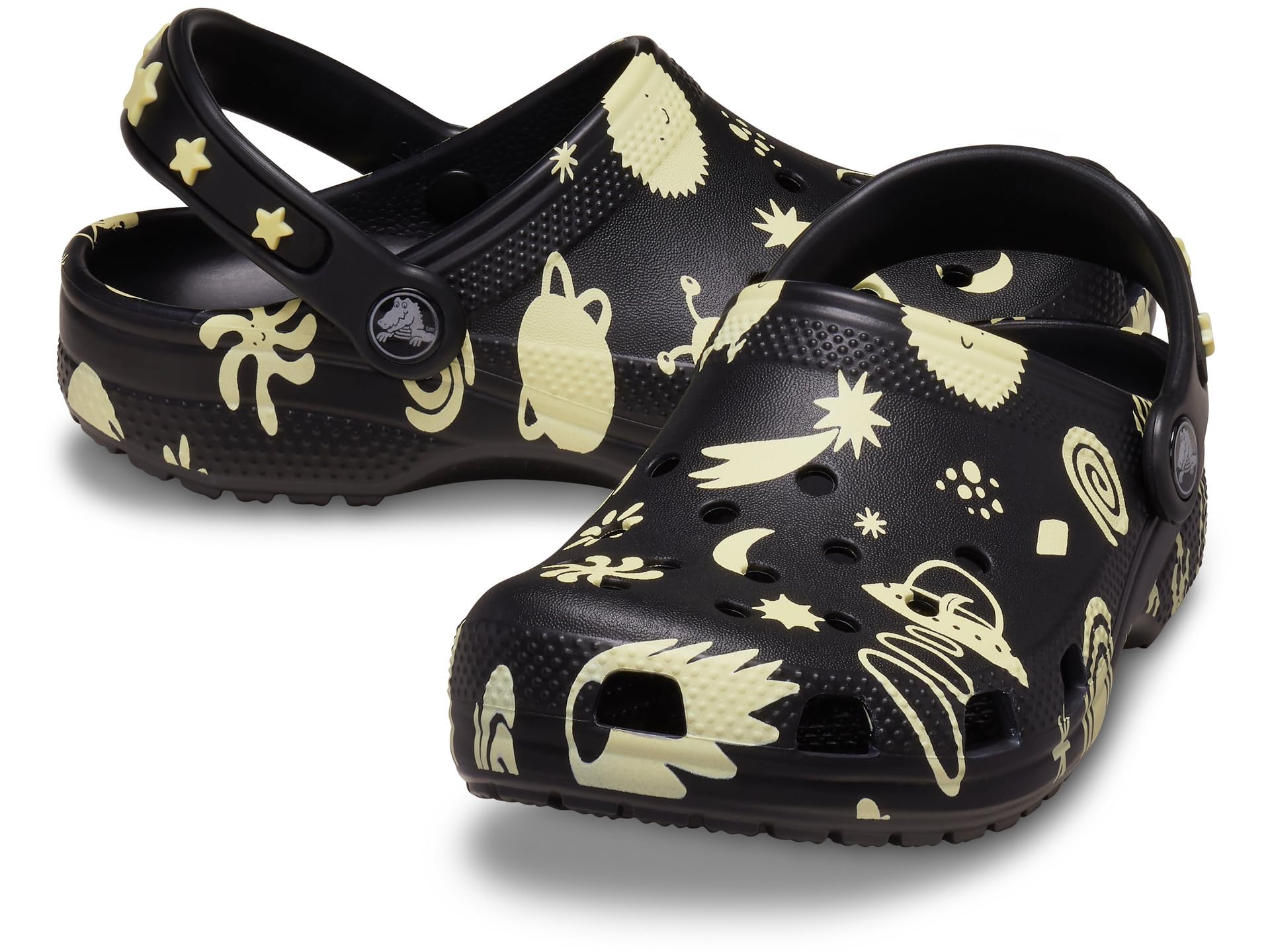 Crocs Unisex-Child Classic Glow in The Dark Clogs for Kids & Toddlers - Comfortable Light-Up Shoes for Playtime, Night Walks & Outdoor Activities (Little Big Kid)