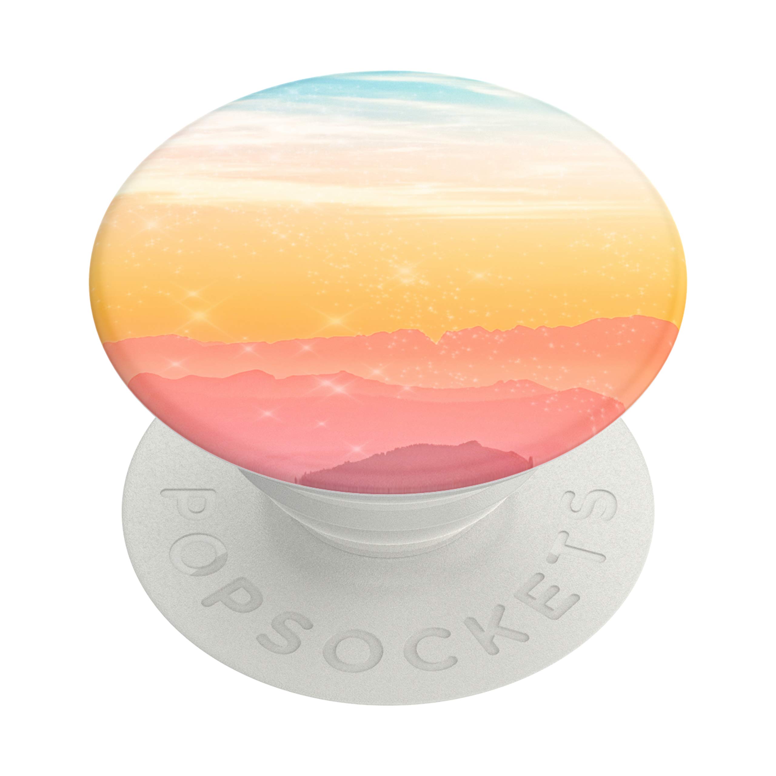 PopSockets PopGrip: Collapsible Phone Grip & Stand with Swappable Top - Desert Sunrise Design for Secure Phone Handling | Perfect for Selfies, Videos & Hands-Free Use