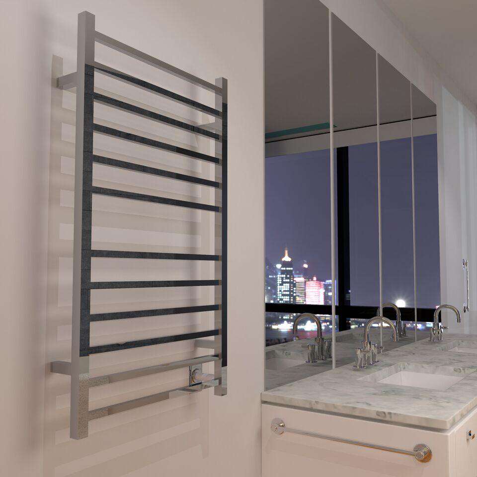 Amba Radiant Large Square Plug-in & Hardwired Bathroom Towel Warmer - 23.6