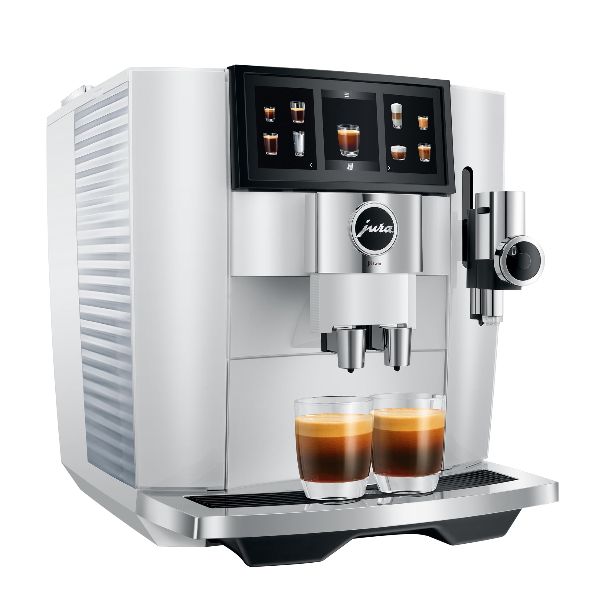 Jura J8 Twin Diamond White Automatic Coffee Machine - Premium Espresso & Coffee Maker for Home & Office - Perfect for Entertaining & Daily Brewing