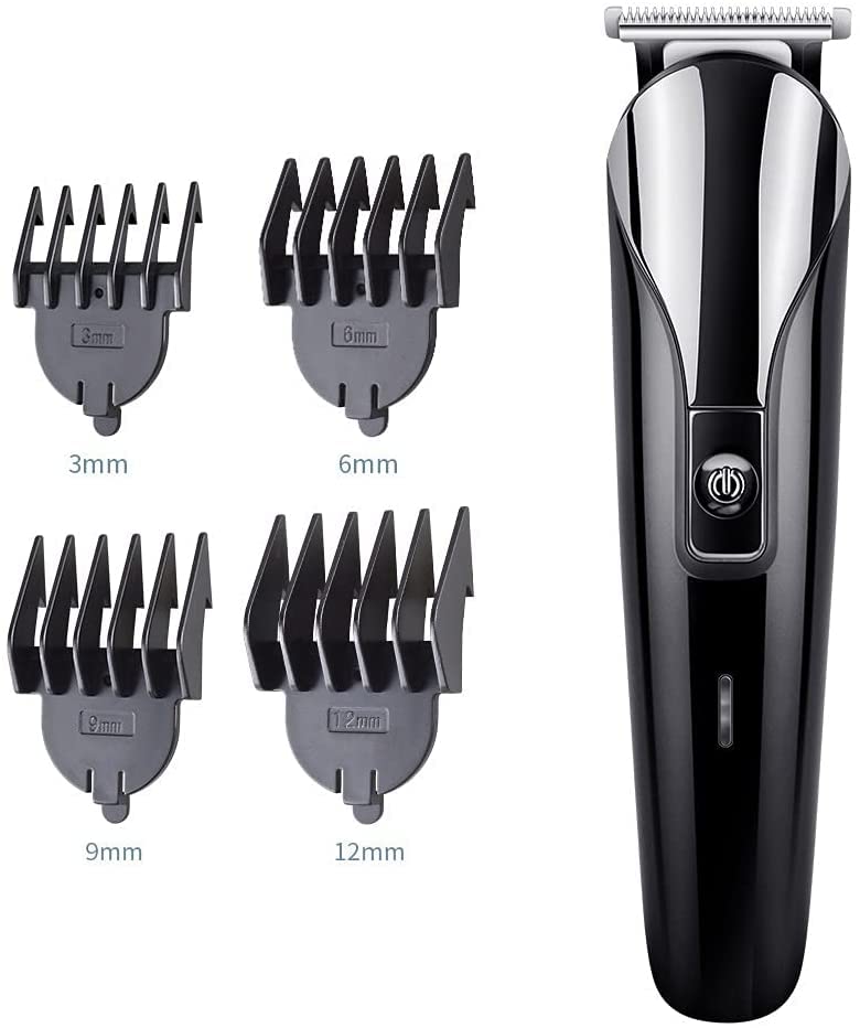 Professional Hair Clippers for Men & Women - Cordless USB Rechargeable Hair Trimmer with LED Display - Barber Grade Haircut Kit (Black) | Perfect for Home Haircuts, Salon Styling & Travel Grooming