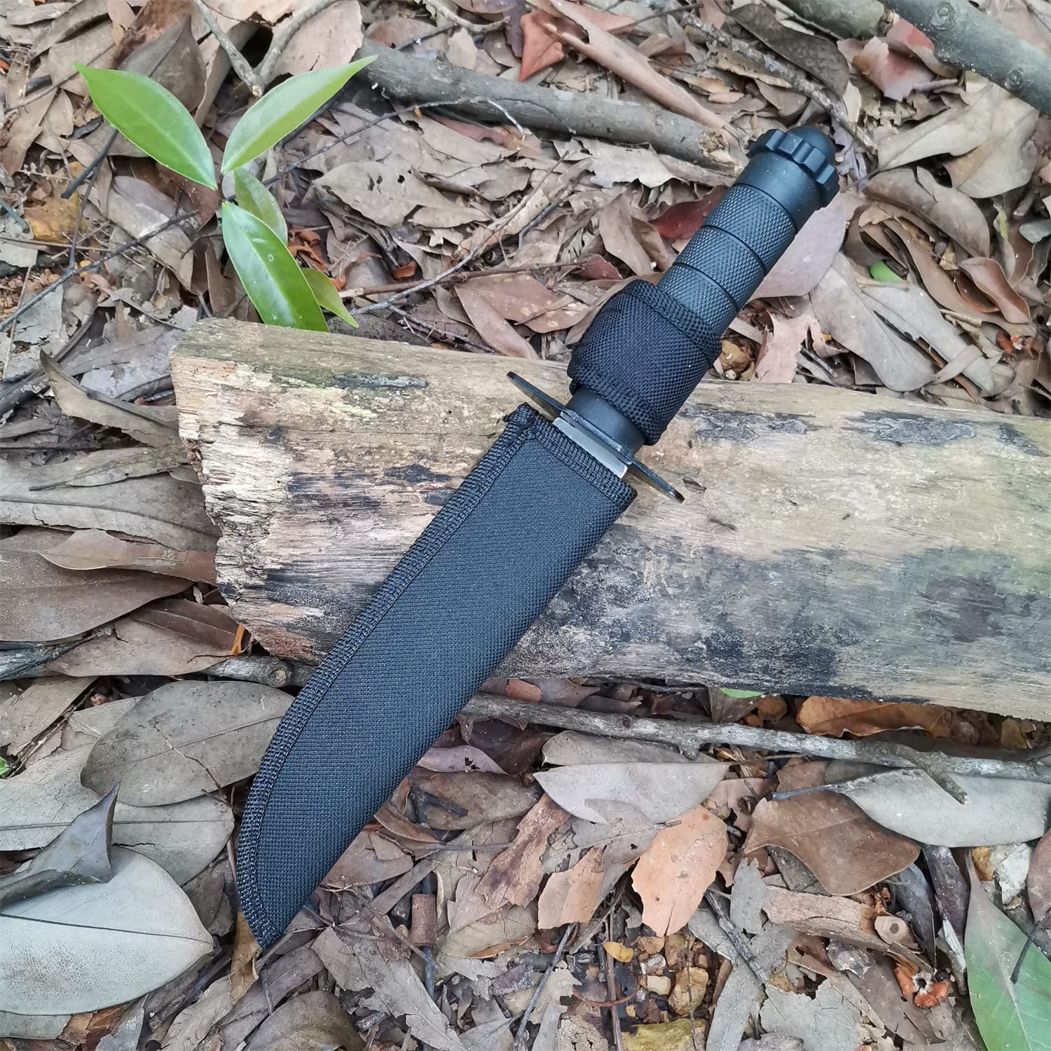 DOOM BLADE 12 Inch Fixed Blade Hunting Knife - Survival Knife with Leather Sheath | Ultra Sharp Outdoor Knife for Camping, Hiking, Fishing & Wilderness Survival | Perfect for Bushcraft, Hunting Trips & Emergency Preparedness