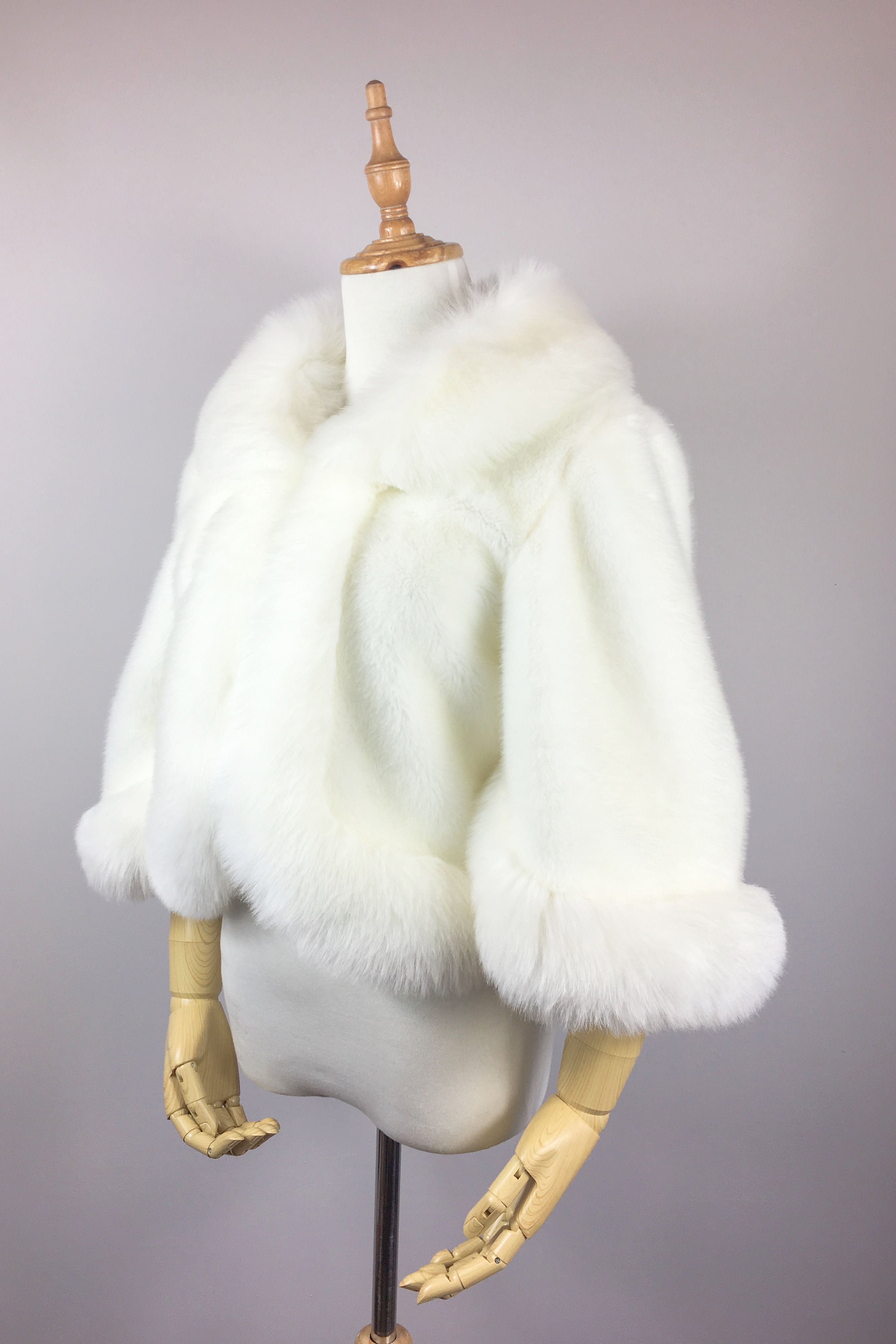 Chloe White Faux Fur Jacket for Women - Ivory Winter Coat with Hood | Warm Fashion Outerwear for Cold Weather, Parties & Holiday Events